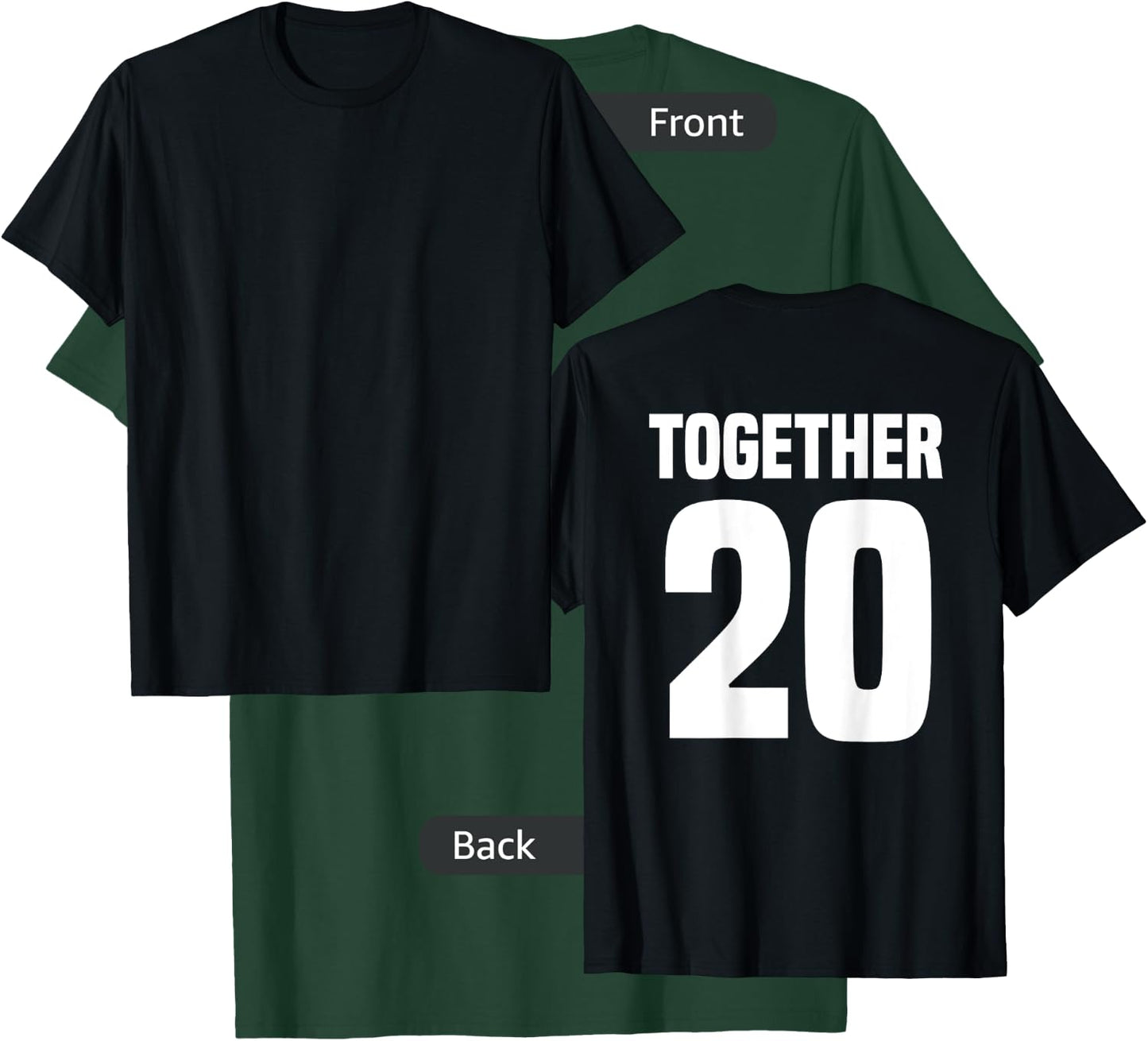 Together Since 20XX Year Couple Matching Anniversary T-Shirt - T-Shirt | Forest
