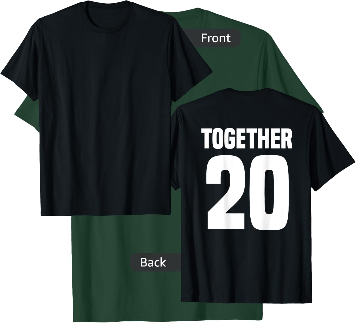 Together Since 20XX Year Couple Matching Anniversary T-Shirt - T-Shirt | Forest