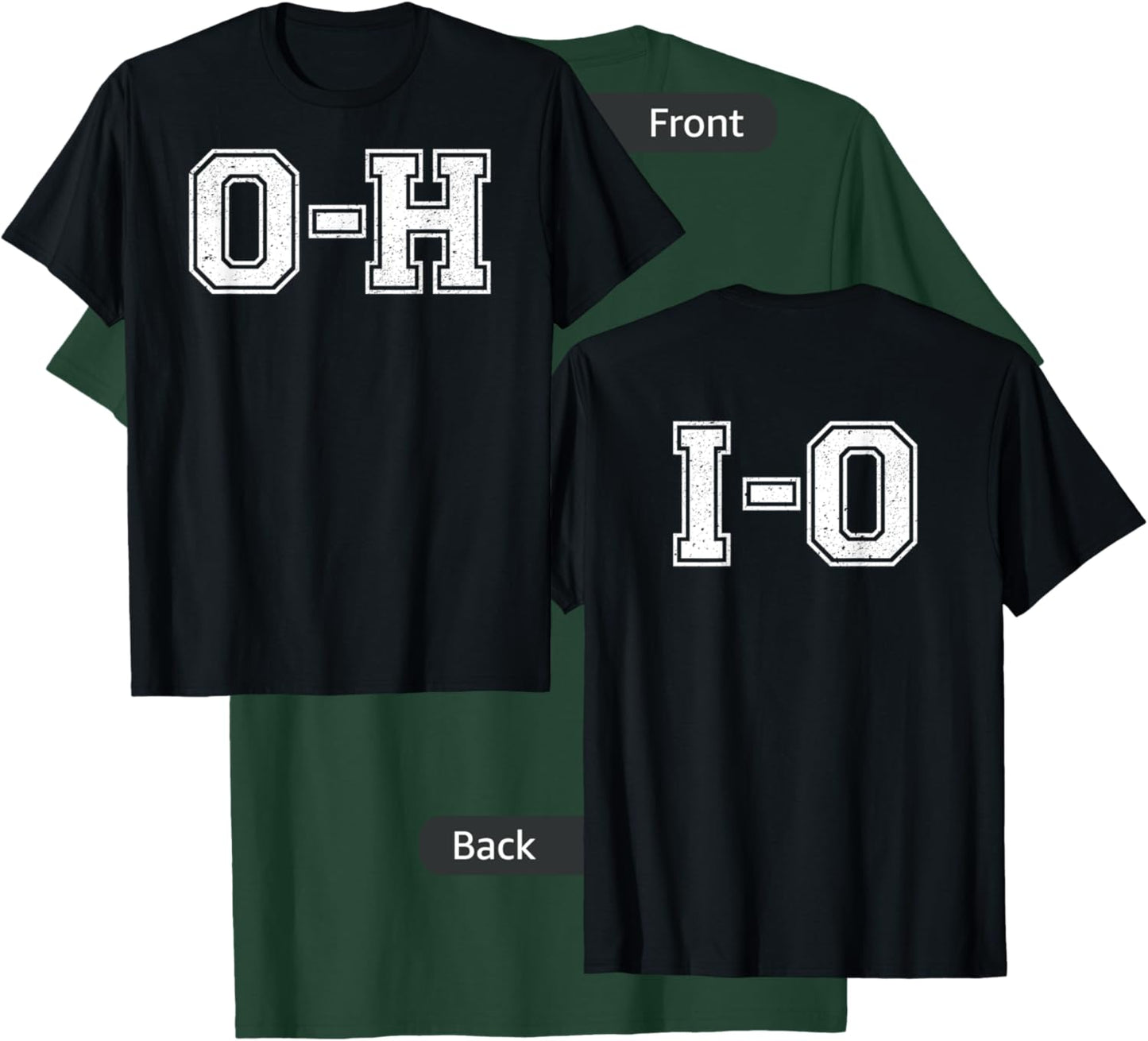 Vintage OH IO Double-sided T-Shirt - T-Shirt | Forest