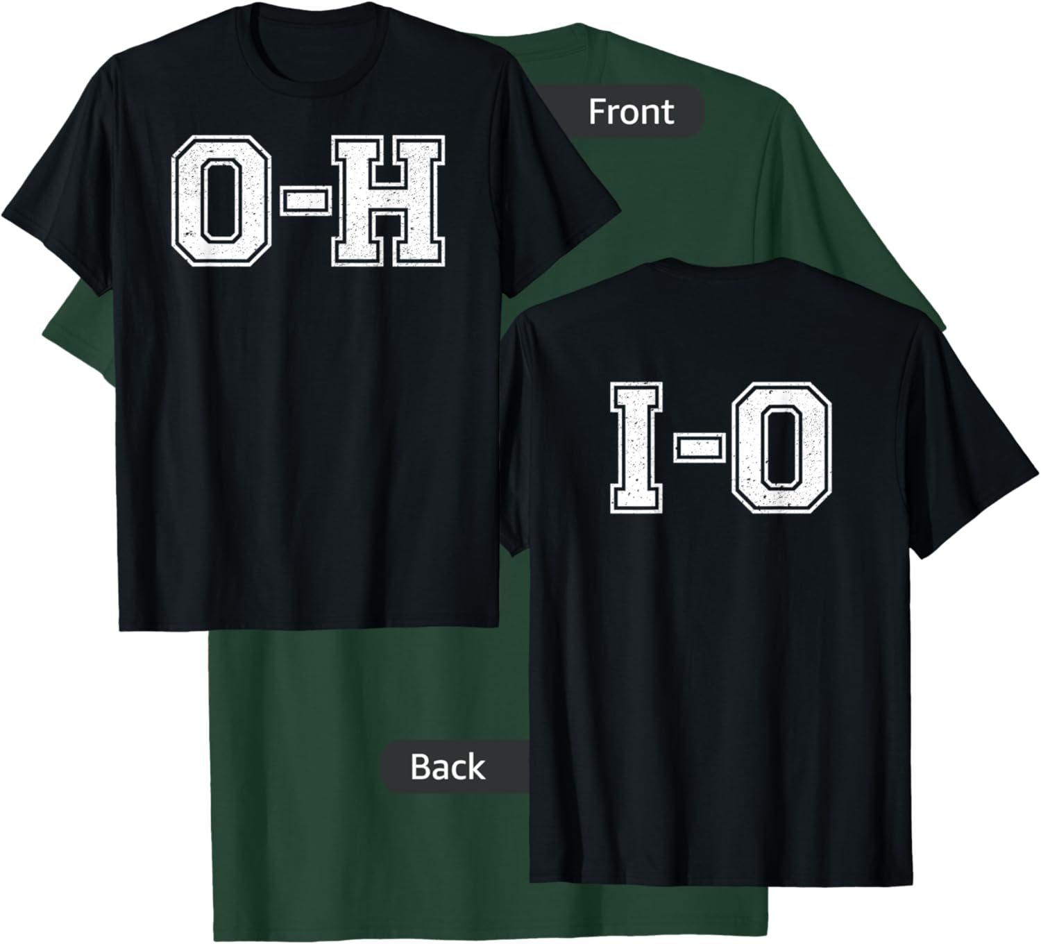 Vintage OH IO Double-sided T-Shirt - T-Shirt | Forest