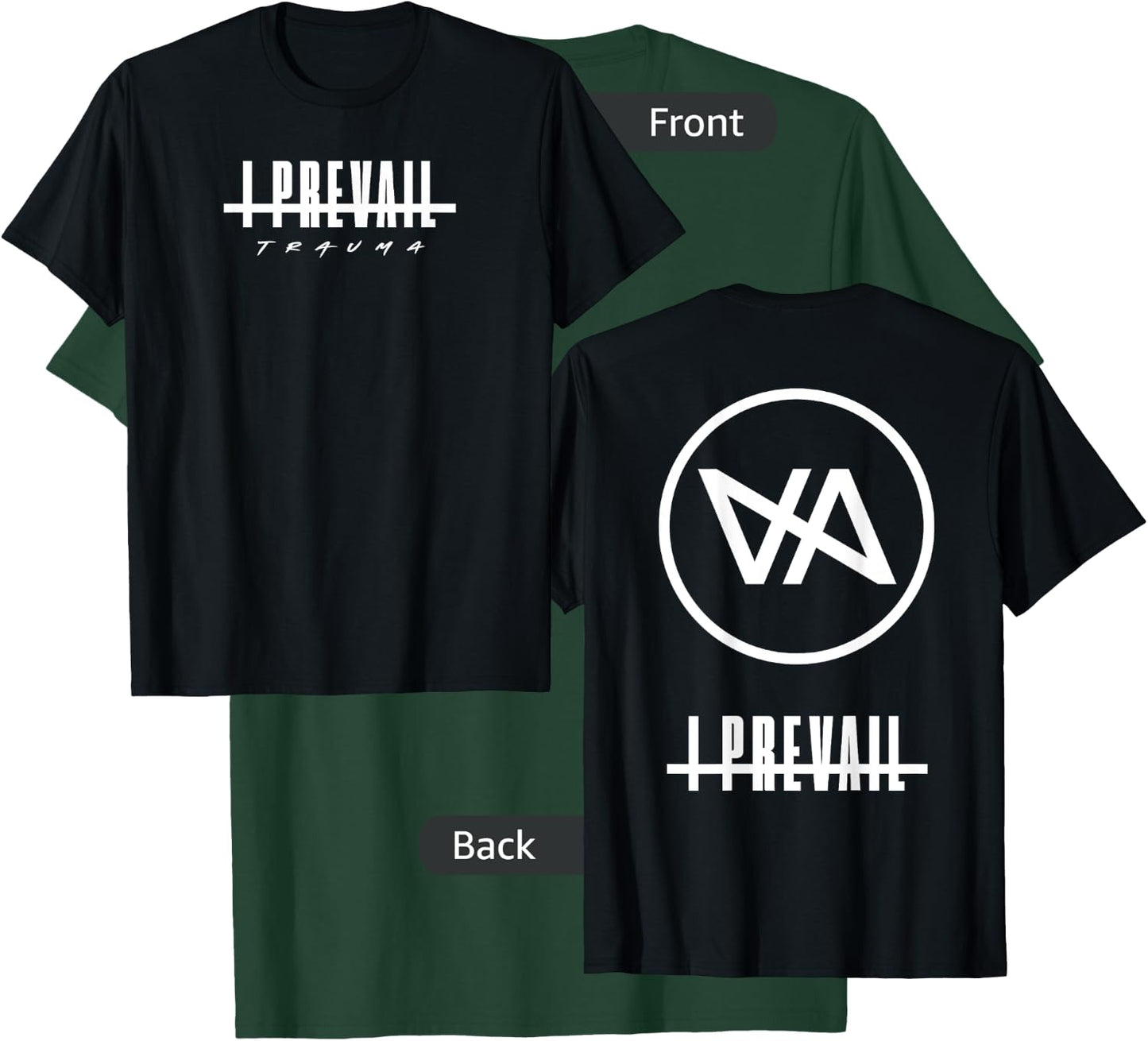 I Prevail Black Adult Men's Diagonal Modern Classic T-Shirt - T-Shirt | Forest