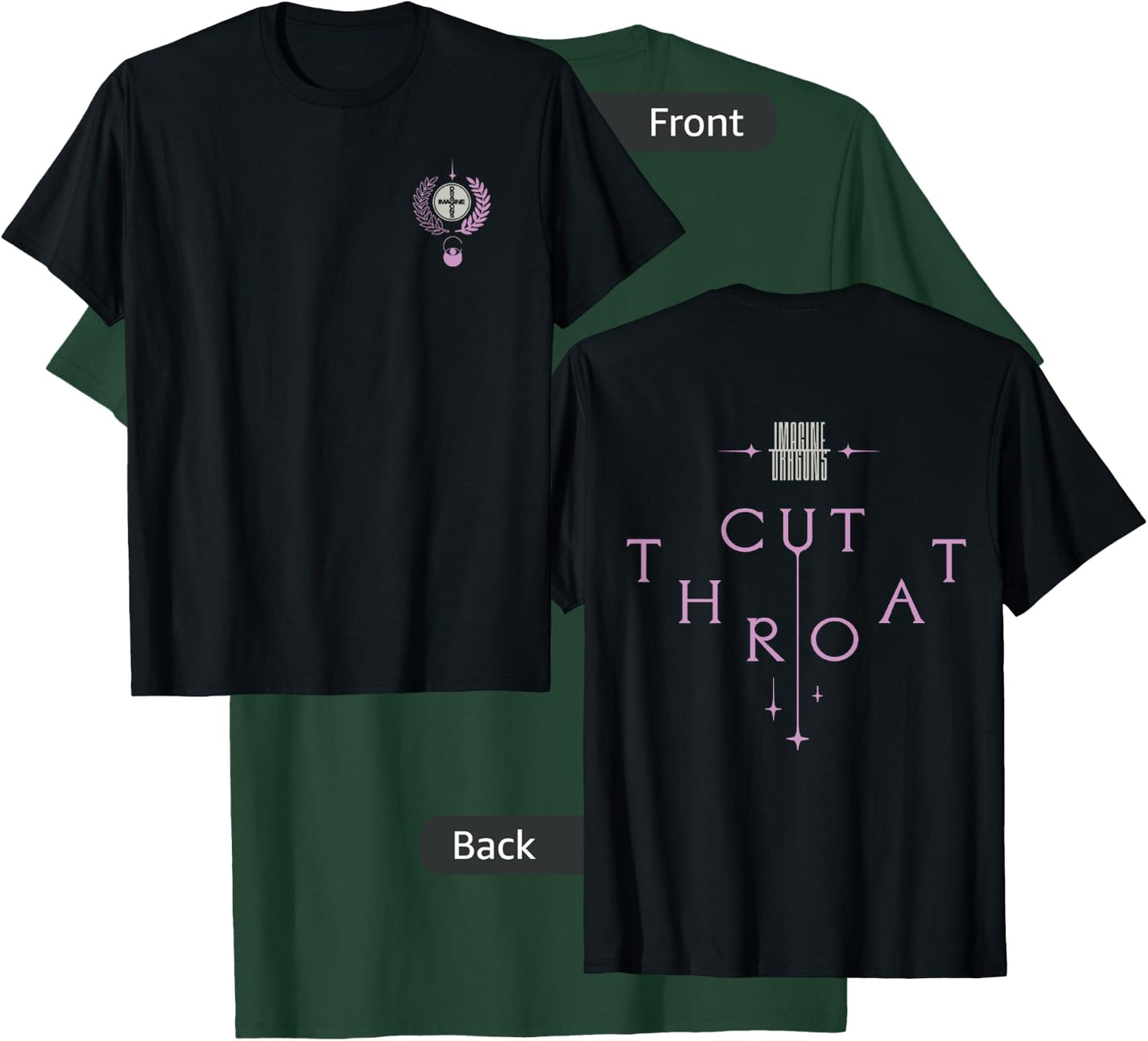 Official Imagine Dragons Emblem & Cutthroat Black T-Shirt - T-Shirt | Forest