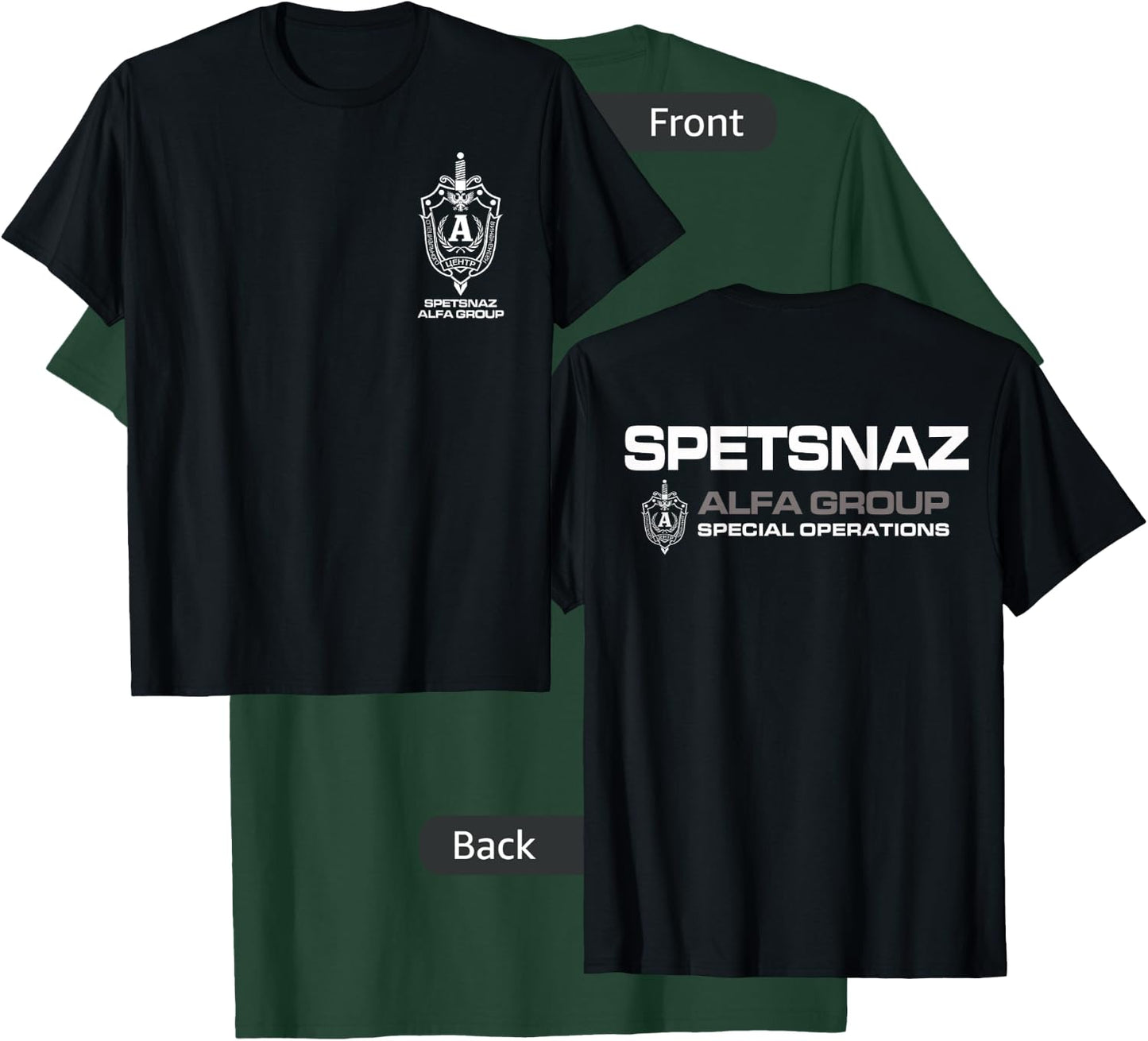Russian Spetsnaz Alfa Group Special Operations T-Shirt - T-Shirt | Forest