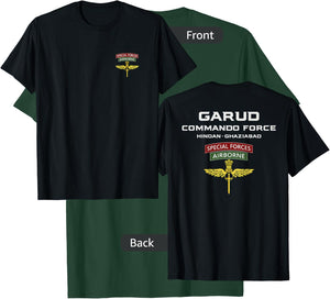 Garud Commando Indian Special Force Army BACKPRINT T-Shirt - T-Shirt | Forest