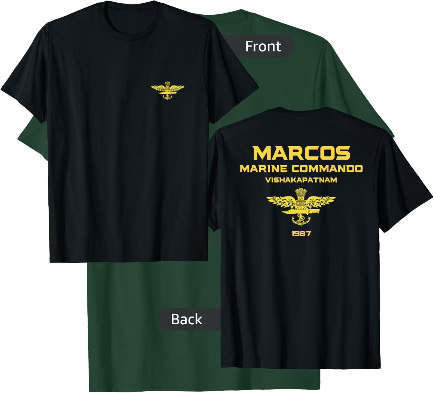 MARCOS Indian Special Force Indian Army Magarmach T-Shirt - T-Shirt | Forest