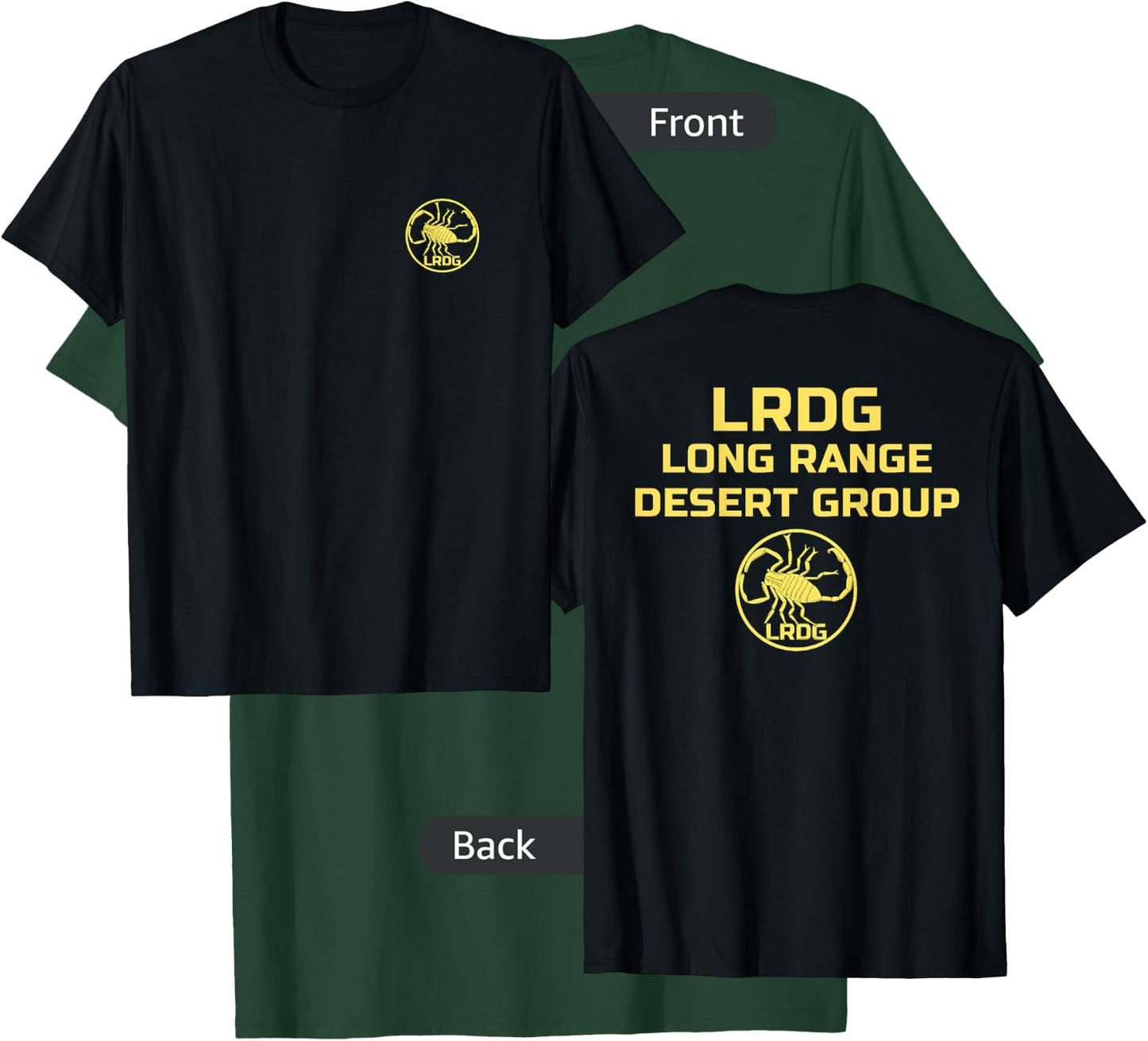 LRDG British Special Force Range Desert Group BACKPRINT T-Shirt - T-Shirt | Forest