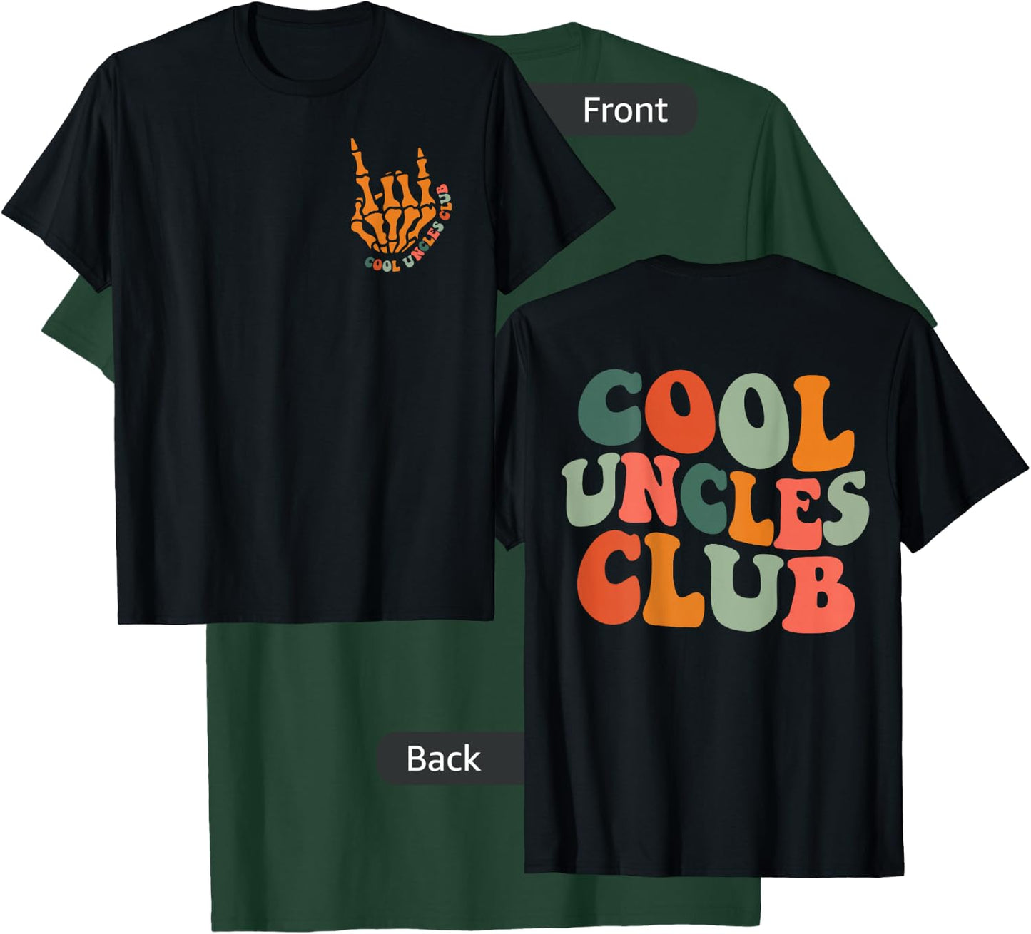 Cool Uncles Club Retro Groovy Funny New Uncle Men T-Shirt - T-Shirt | Forest