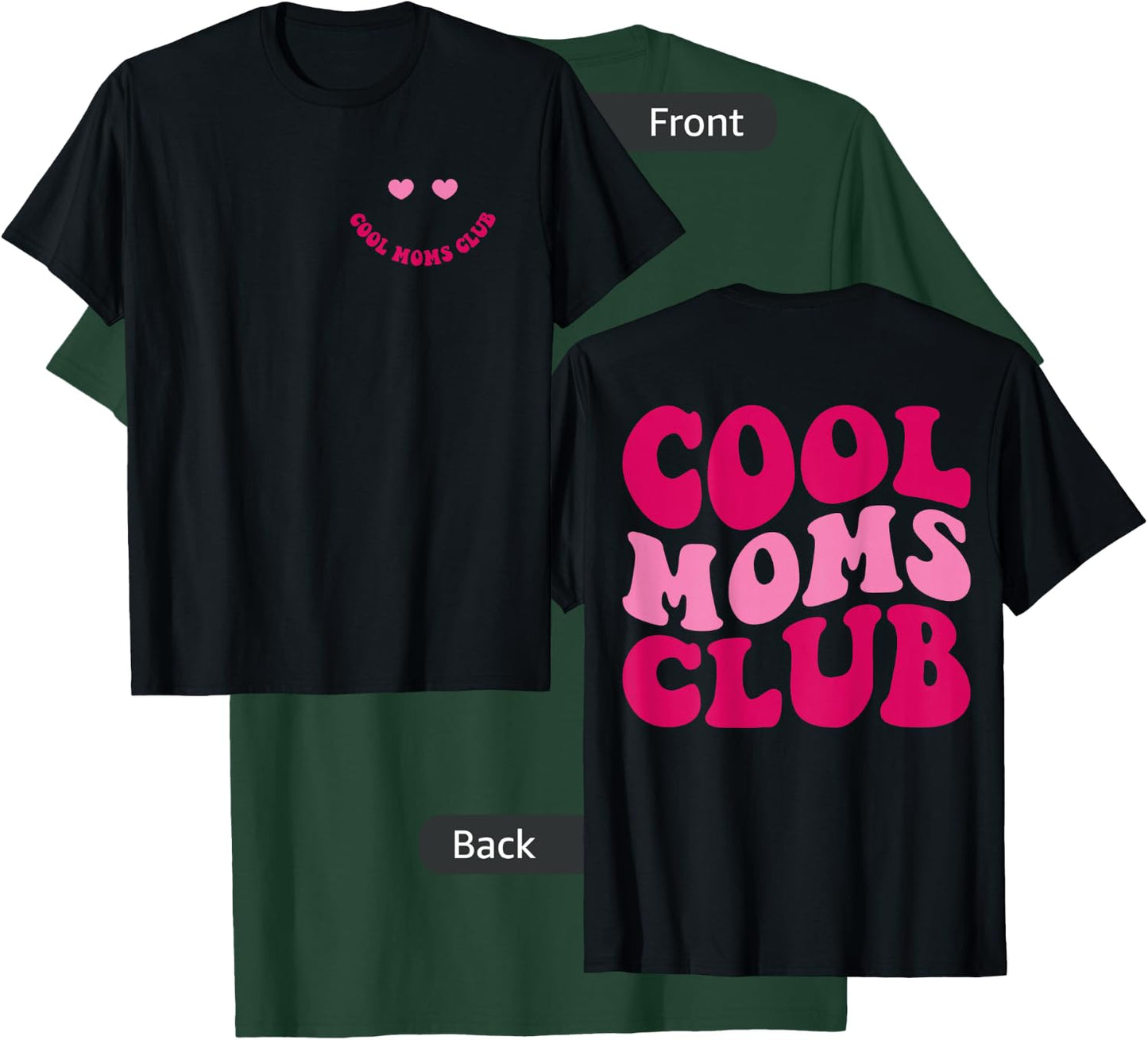 Cool Moms Club Funny Mom Saying Groovy Women T-Shirt - T-Shirt | Forest