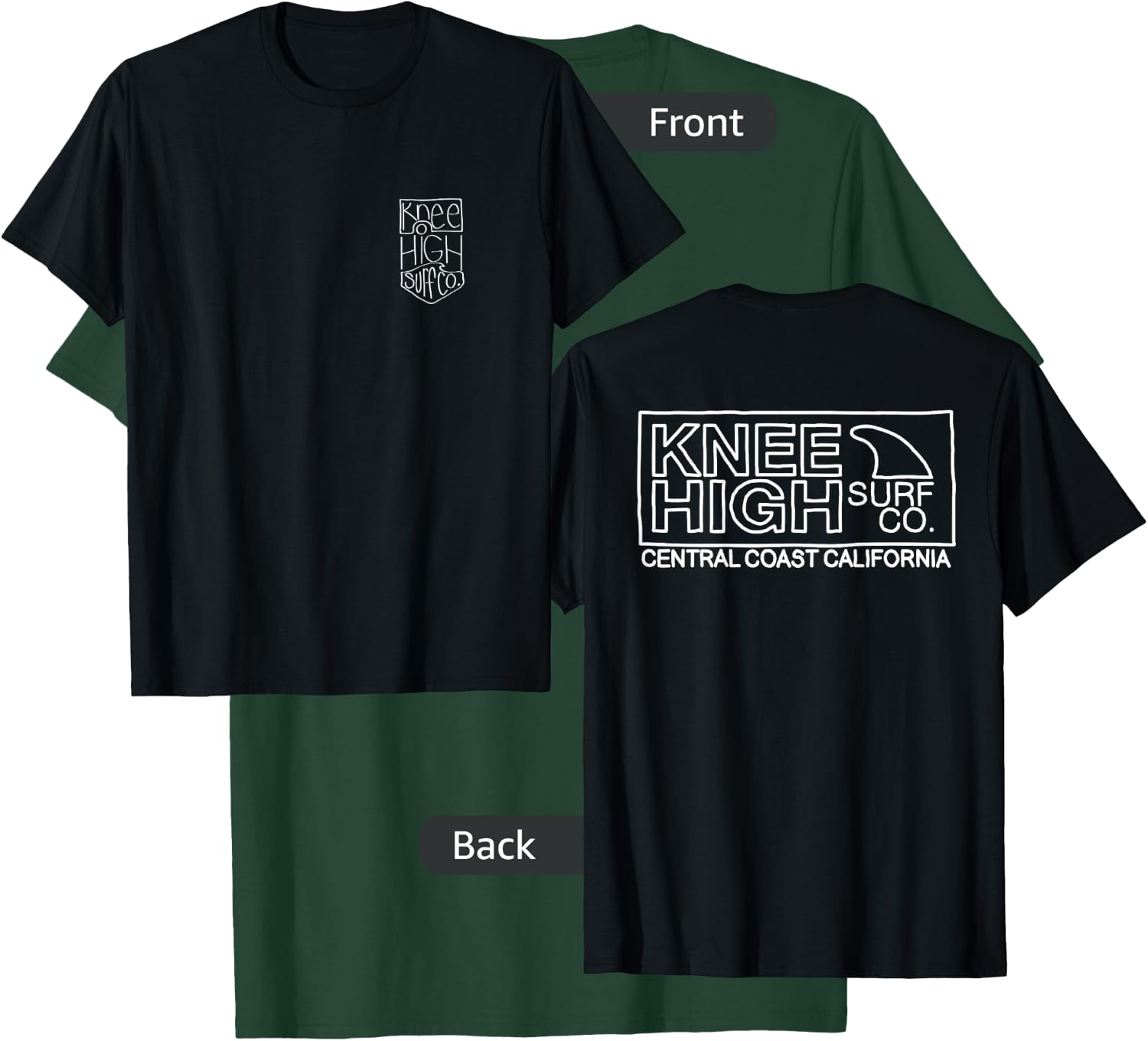 Hand Drawn Central Coast California Shirt White T-Shirt - T-Shirt | Forest
