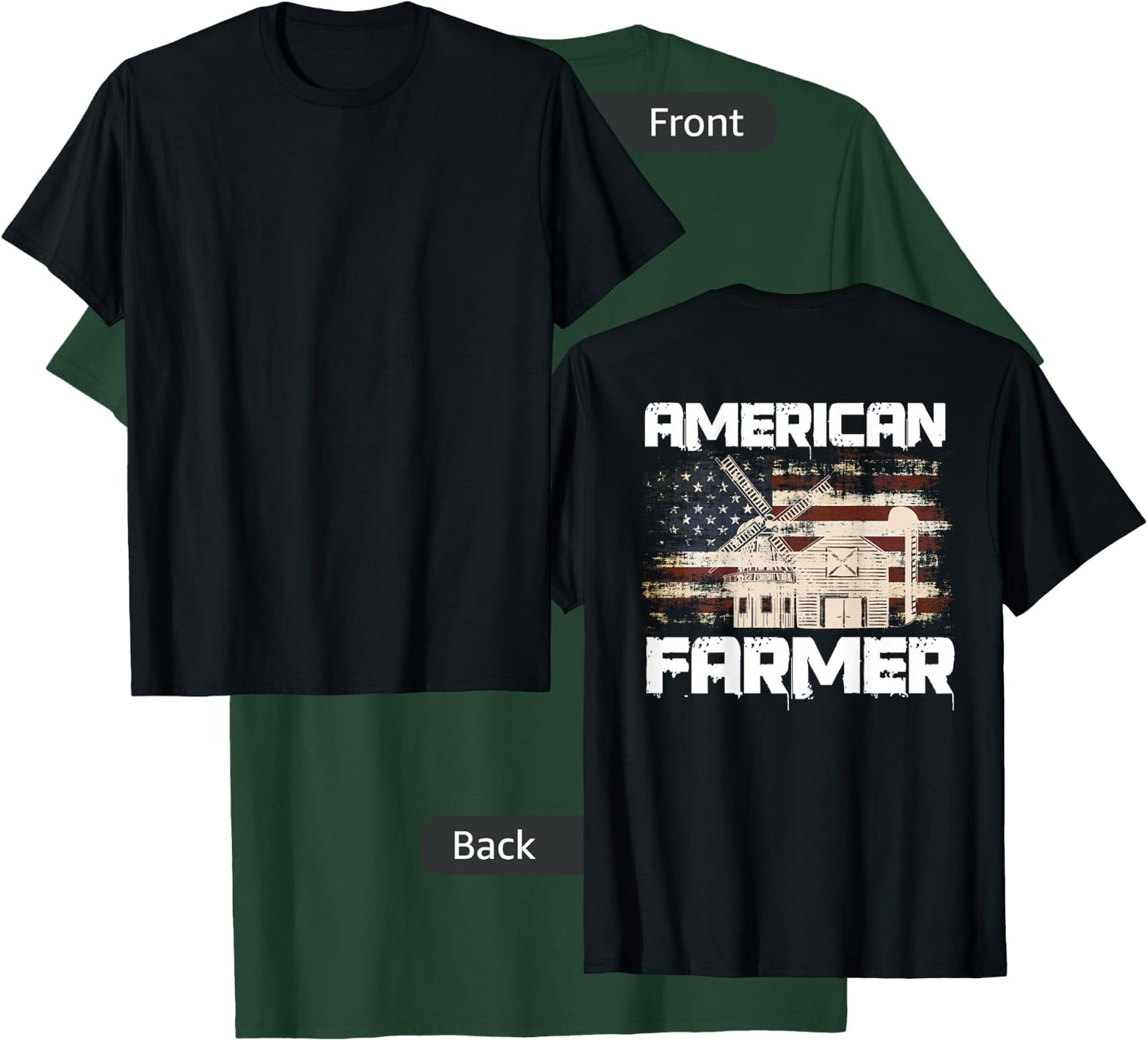 Farmer Design On Back Of Clothing Farming T-Shirt - T-Shirt | Forest