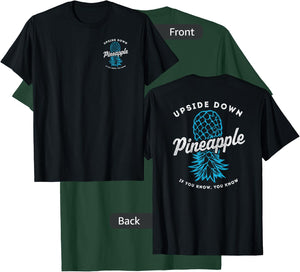 2-Sided Lifestyle Retro Upside Down Pineapple Swinger T-Shirt - T-Shirt | Forest