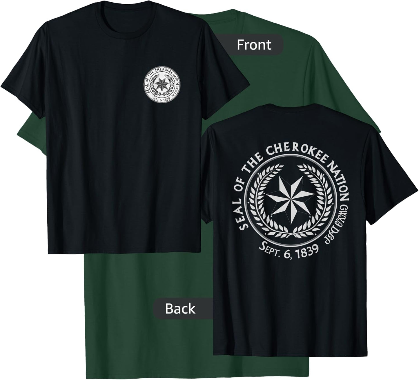 Cherokee Nation Seal Native American Indian T-Shirt - T-Shirt | Forest