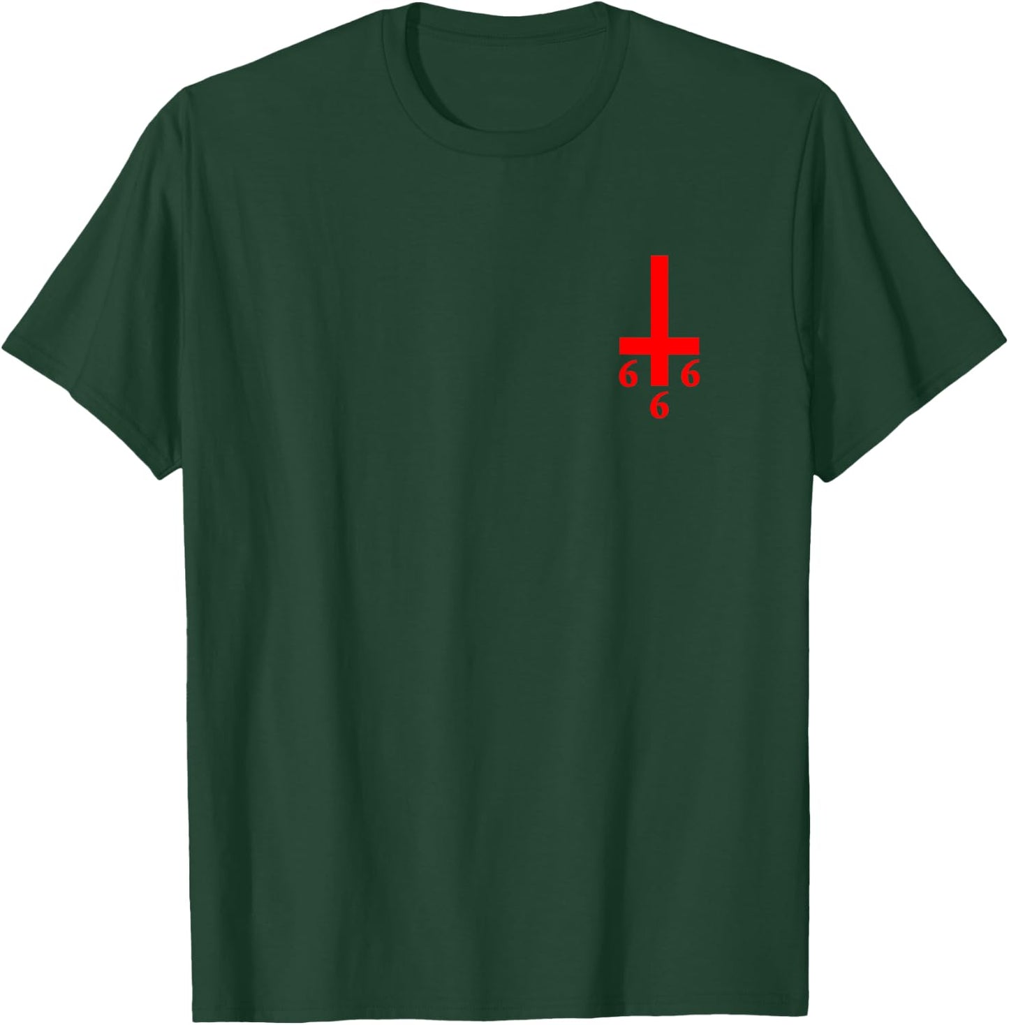 Umgedrehtes Kreuz 666 Satan Luzifer Antichrist Atheist T-Shirt - T-Shirt | Forest
