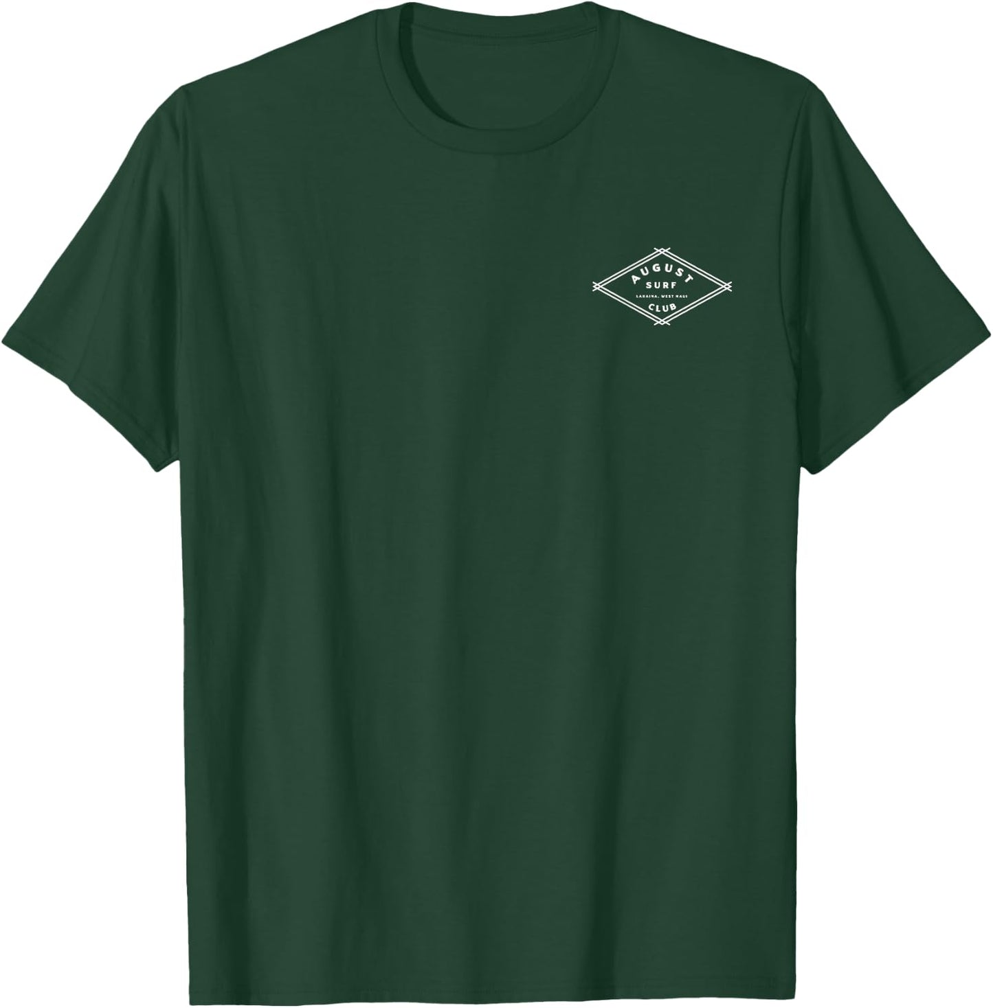 August Surf Club Lahaina-Town Logo T-Shirt - T-Shirt | Forest