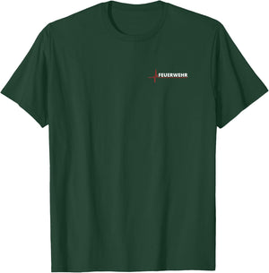 with German Text "Feuerwehr" ("Fire Brigade") [German Language], black, s T-Shirt - T-Shirt | Forest
