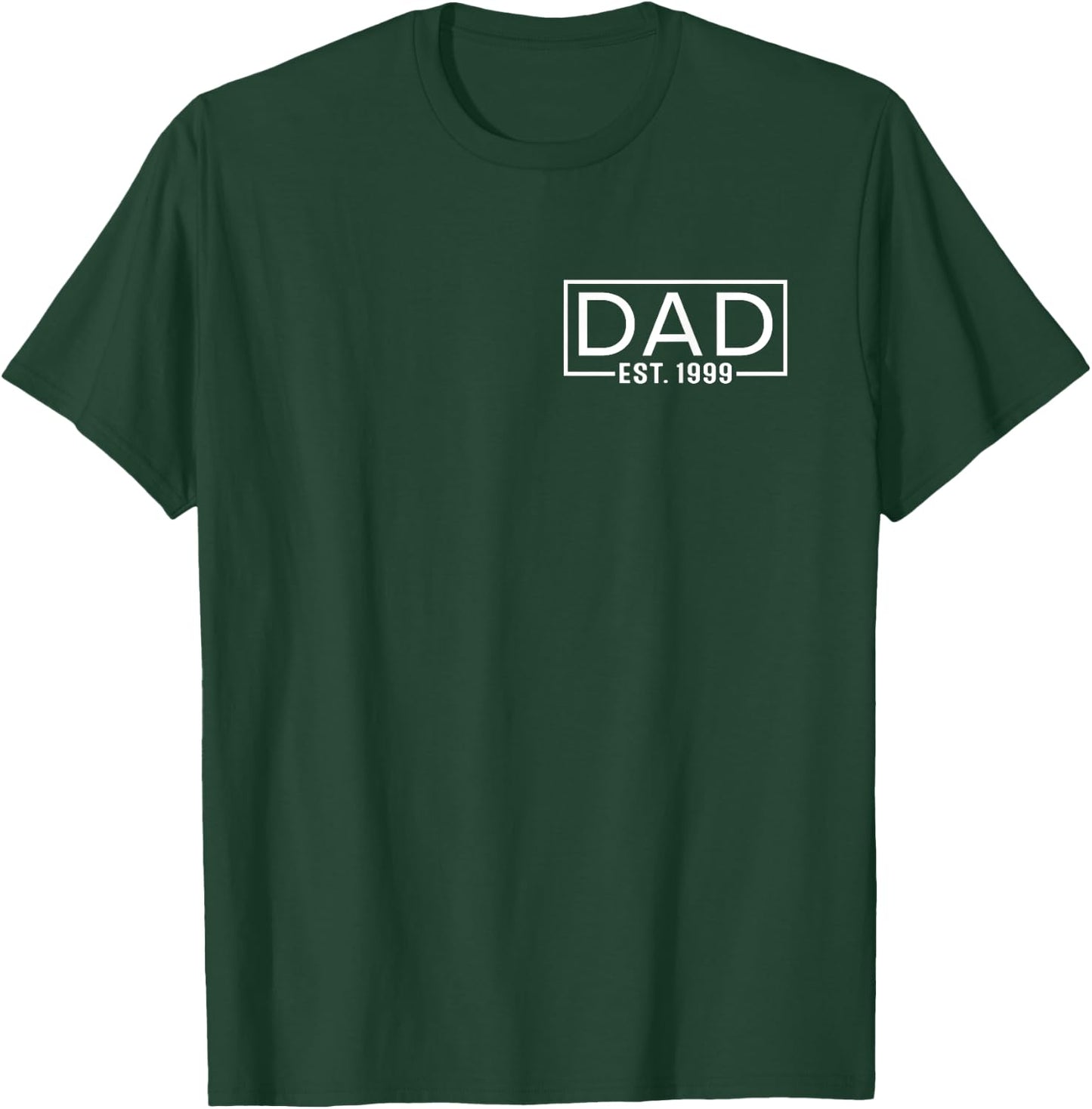 Father's Day Dad Est 1999 Logo Expect Pregnancy Announcement T-Shirt - T-Shirt | Forest