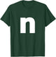 n Kostüm Buchstabe n Karneval Alphabet Kleinbuchstabe n T-Shirt - T-Shirt | Forest