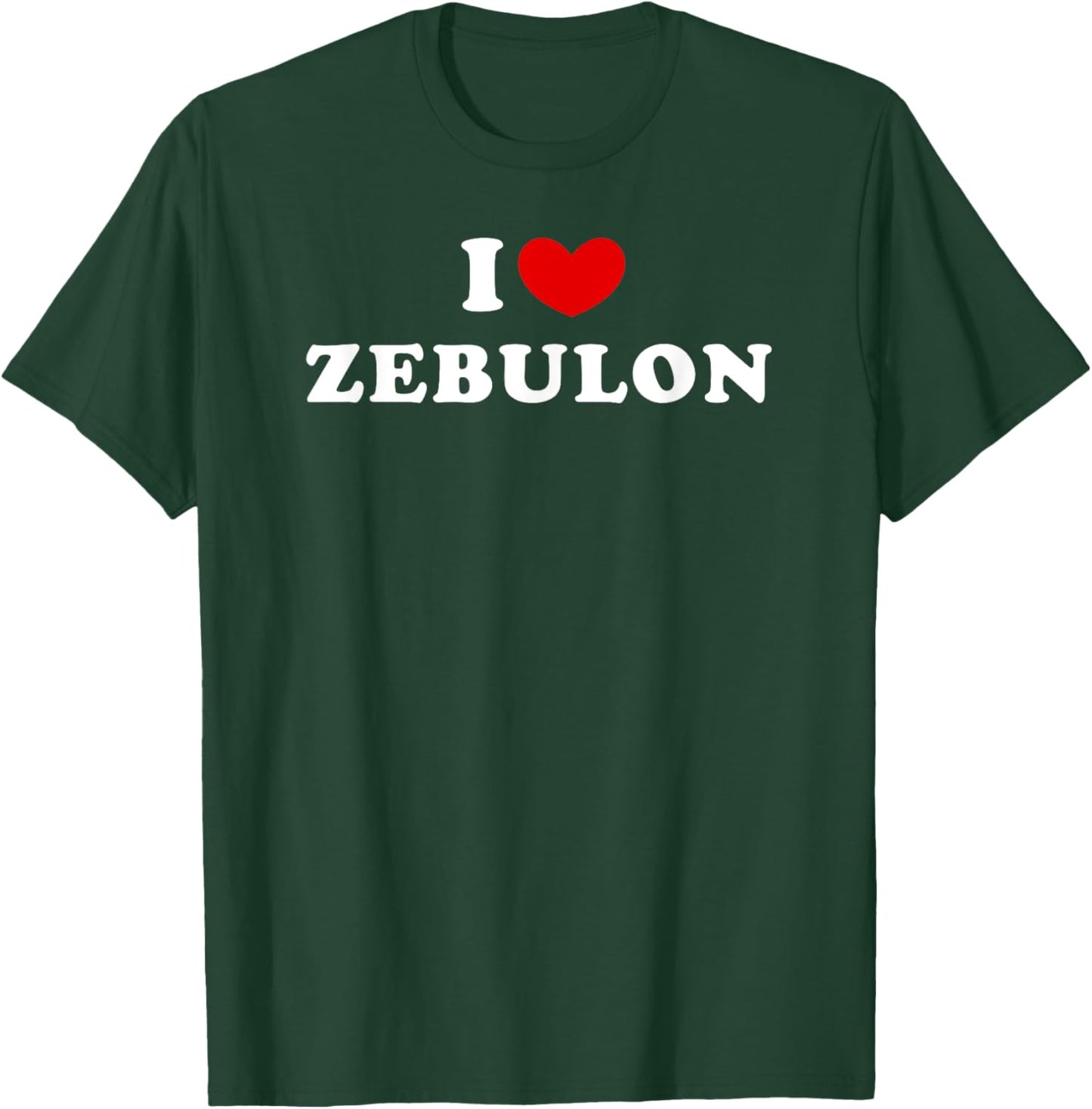 I Love Zebulon, J'Aime Zebulon , Black, S T-Shirt - T-Shirt | Forest