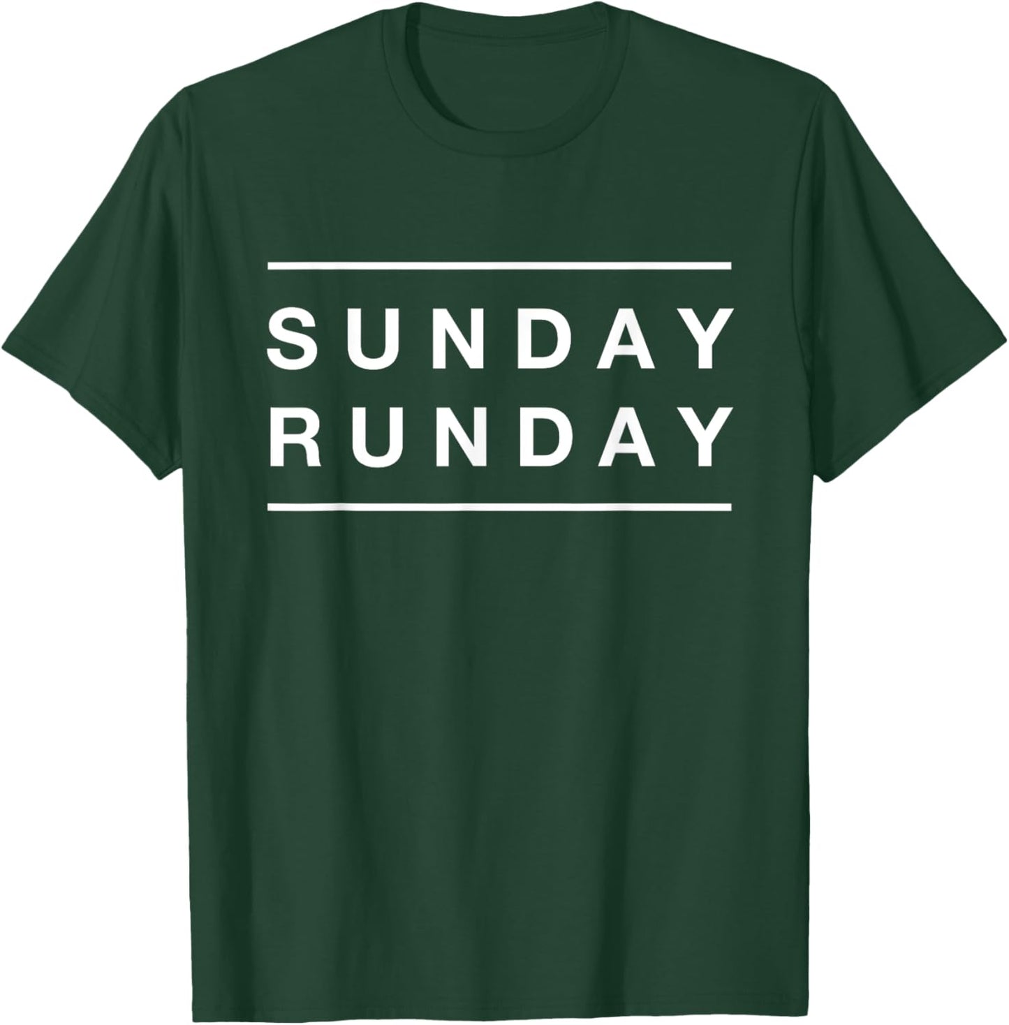 Sunday Runday Gym Workout Run T-Shirt - T-Shirt | Forest