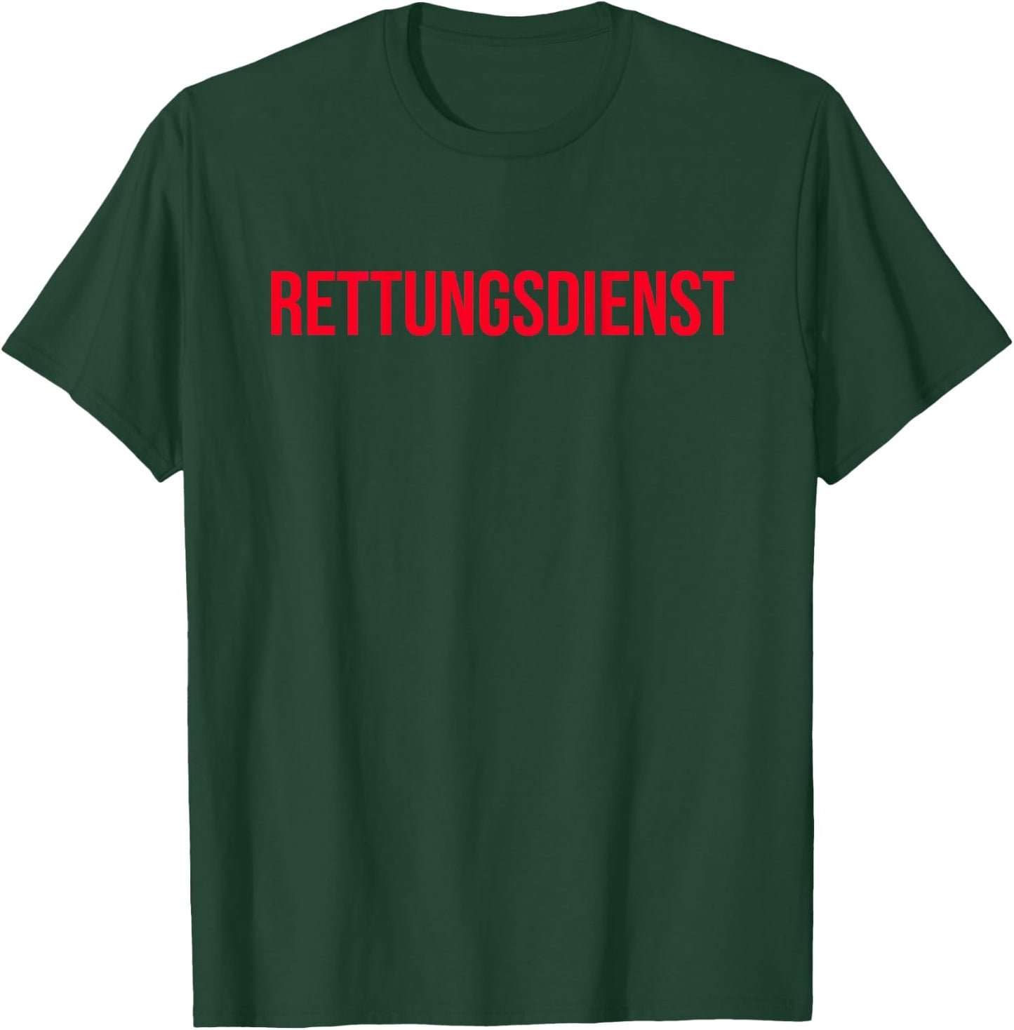 Back Print Red Lettering Emergency Service , black, s T-Shirt - T-Shirt | Forest