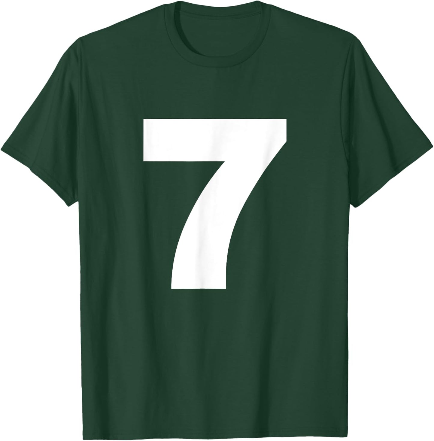 Bold Number Seven 7 - Big Font Symbol Character Figure T-Shirt - T-Shirt | Forest