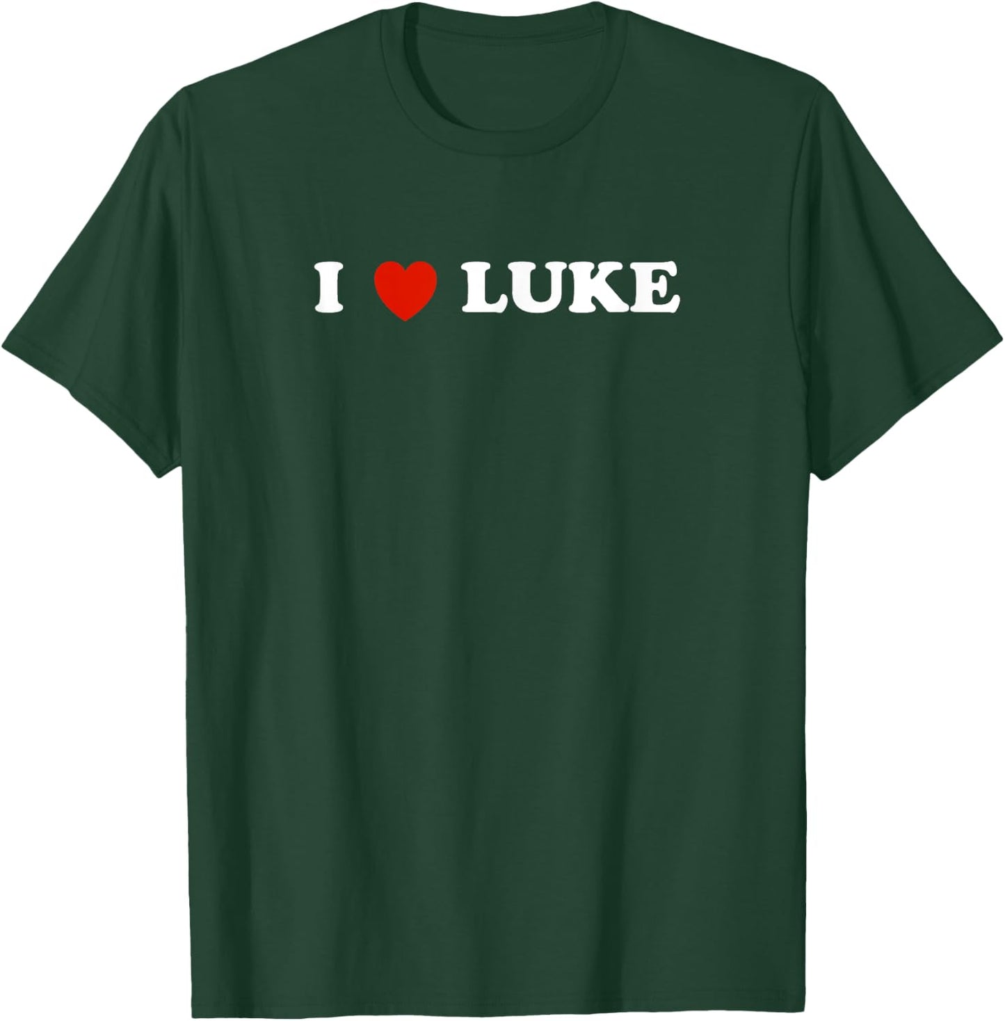 I Love Luke Heart - Country Music Gift T-Shirt - T-Shirt | Forest