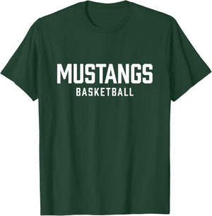 Mustangs Basketball T-Shirt - T-Shirt | Forest