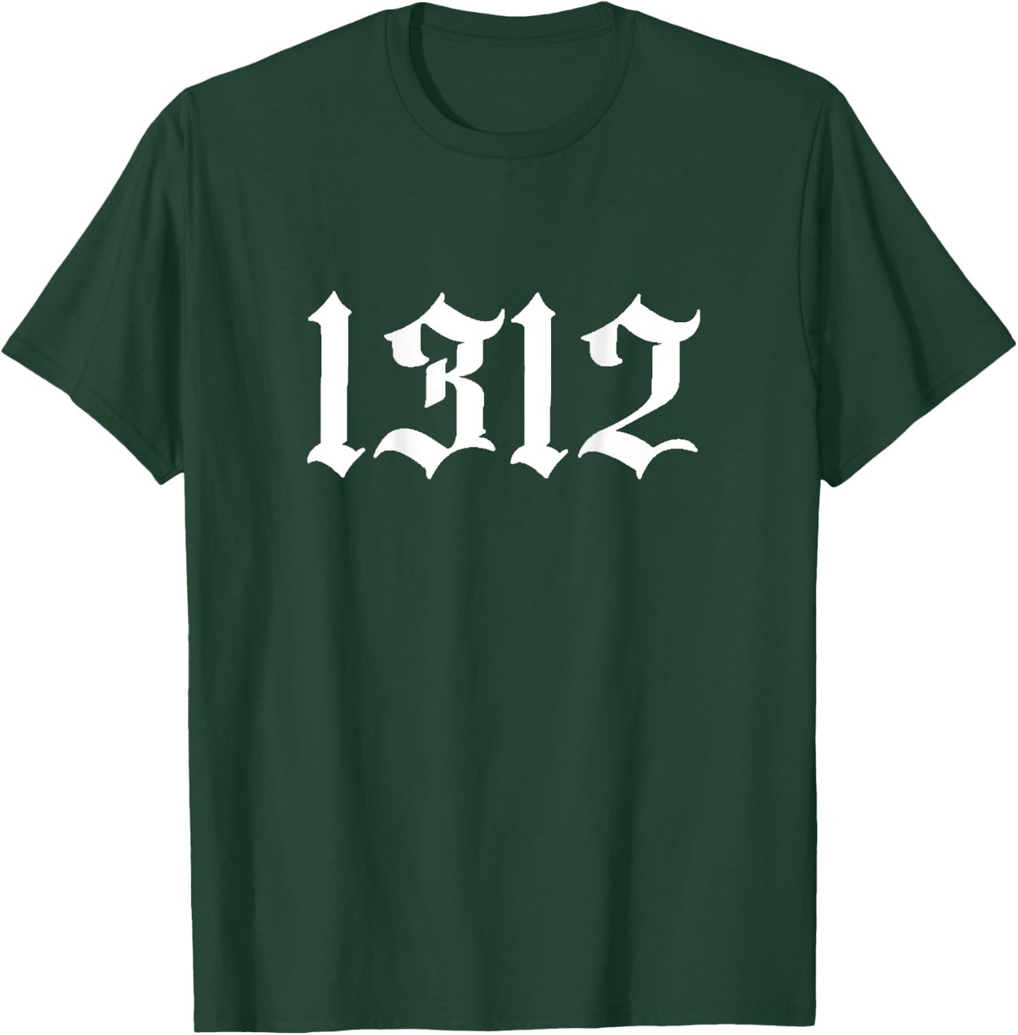 1312 on Back, 1312 , 1312 Printed Back, , Black T-Shirt - T-Shirt | Forest