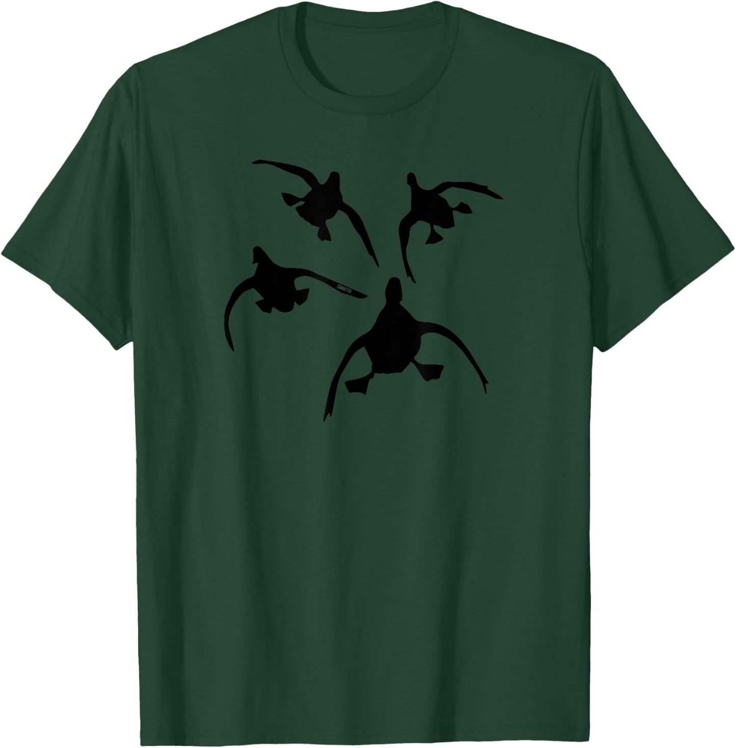 Duck Hunting T Shirt by Committed Waterfowl: Four Coming In T-Shirt - T-Shirt | Forest