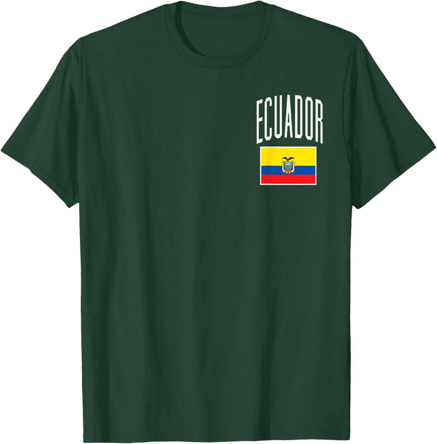 Ecuador Flag Ecuadorian Football Soccer Fan Men Women Kids T-Shirt - T-Shirt | Forest