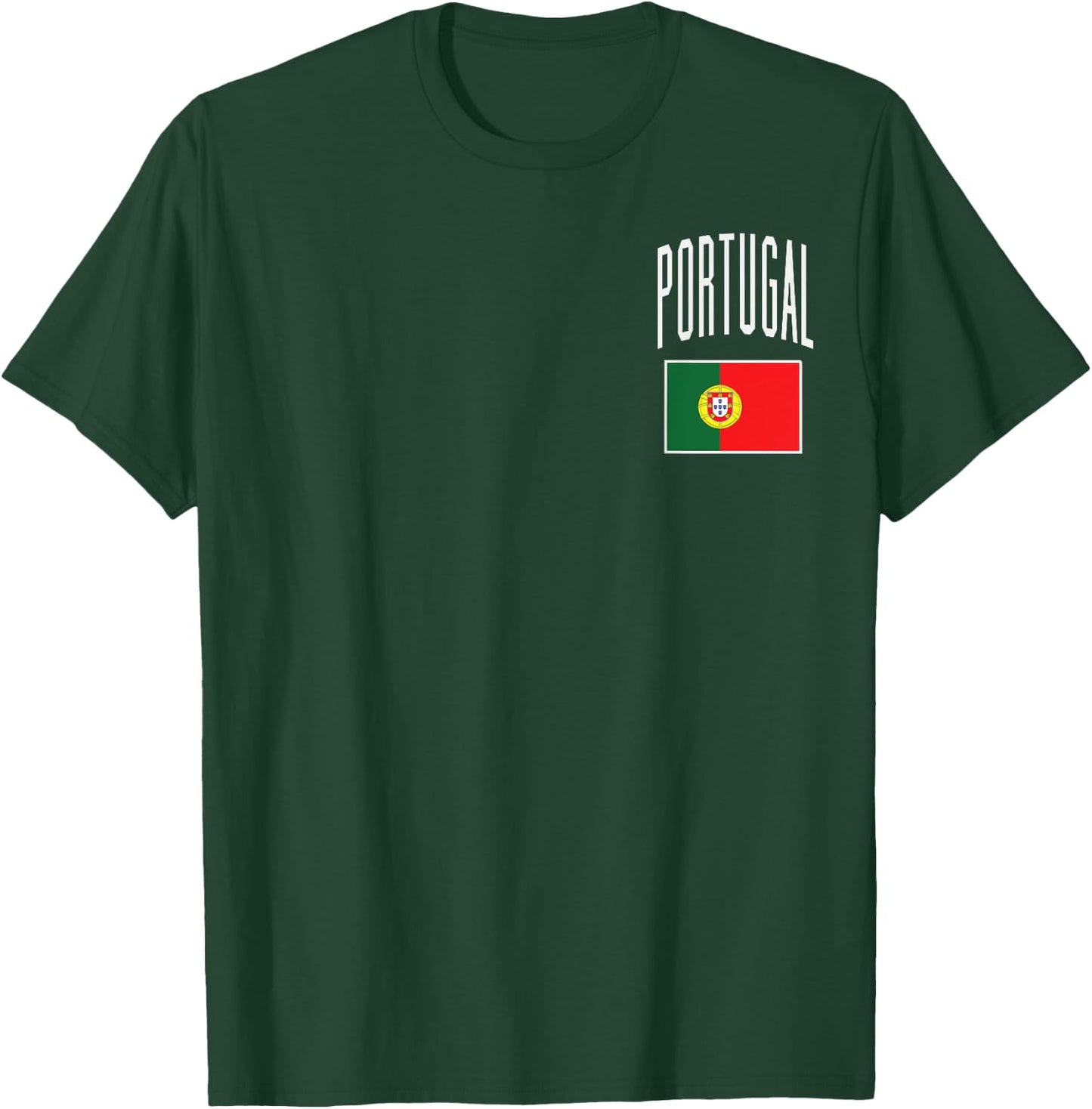 Portugal Flag Portuguese Football Soccer Fan Men Women Kids T-Shirt - T-Shirt | Forest