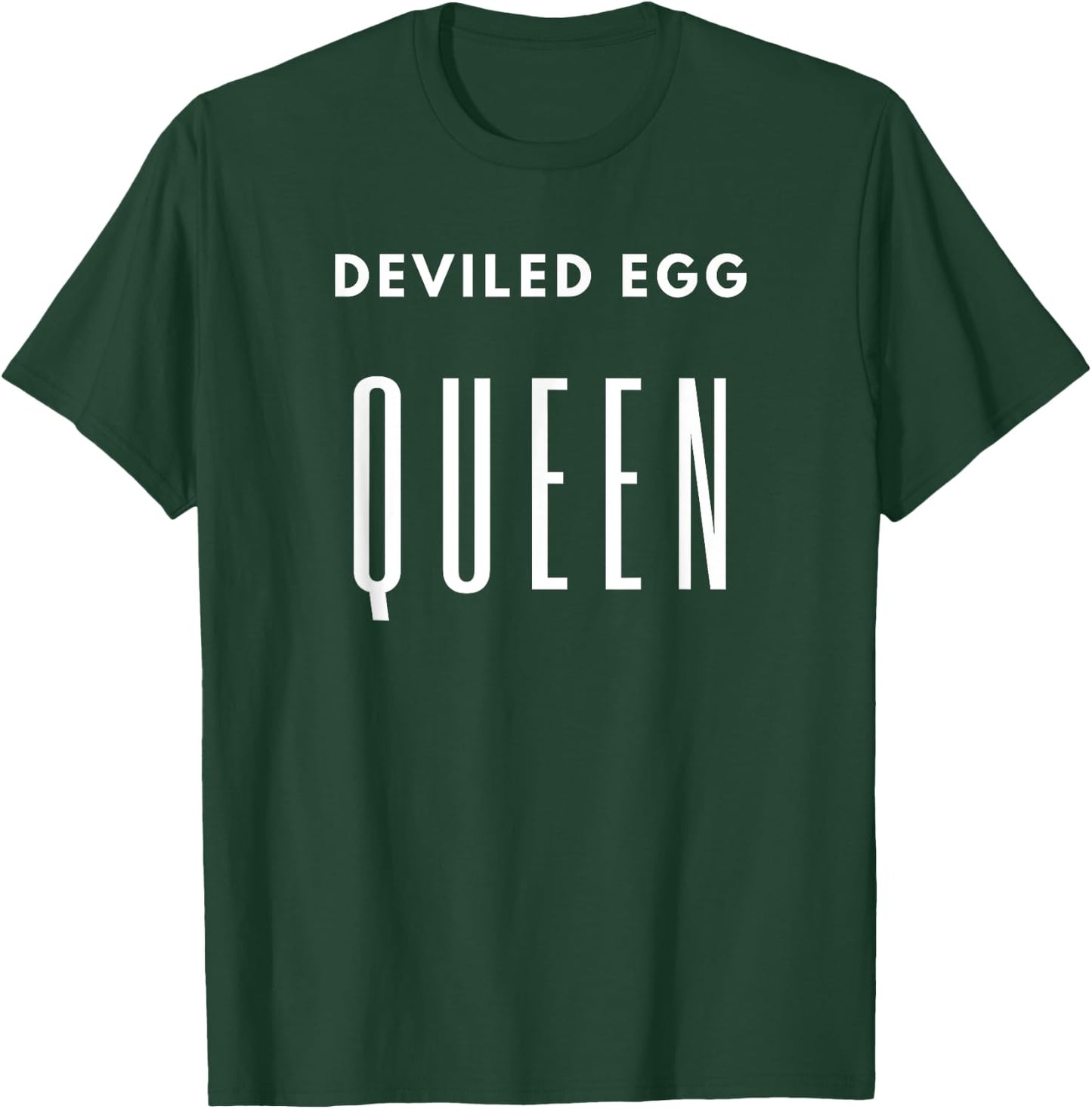Trend City Shirt Co. Deviled Egg Queen Funny -Adults Black T-Shirt - T-Shirt | Forest