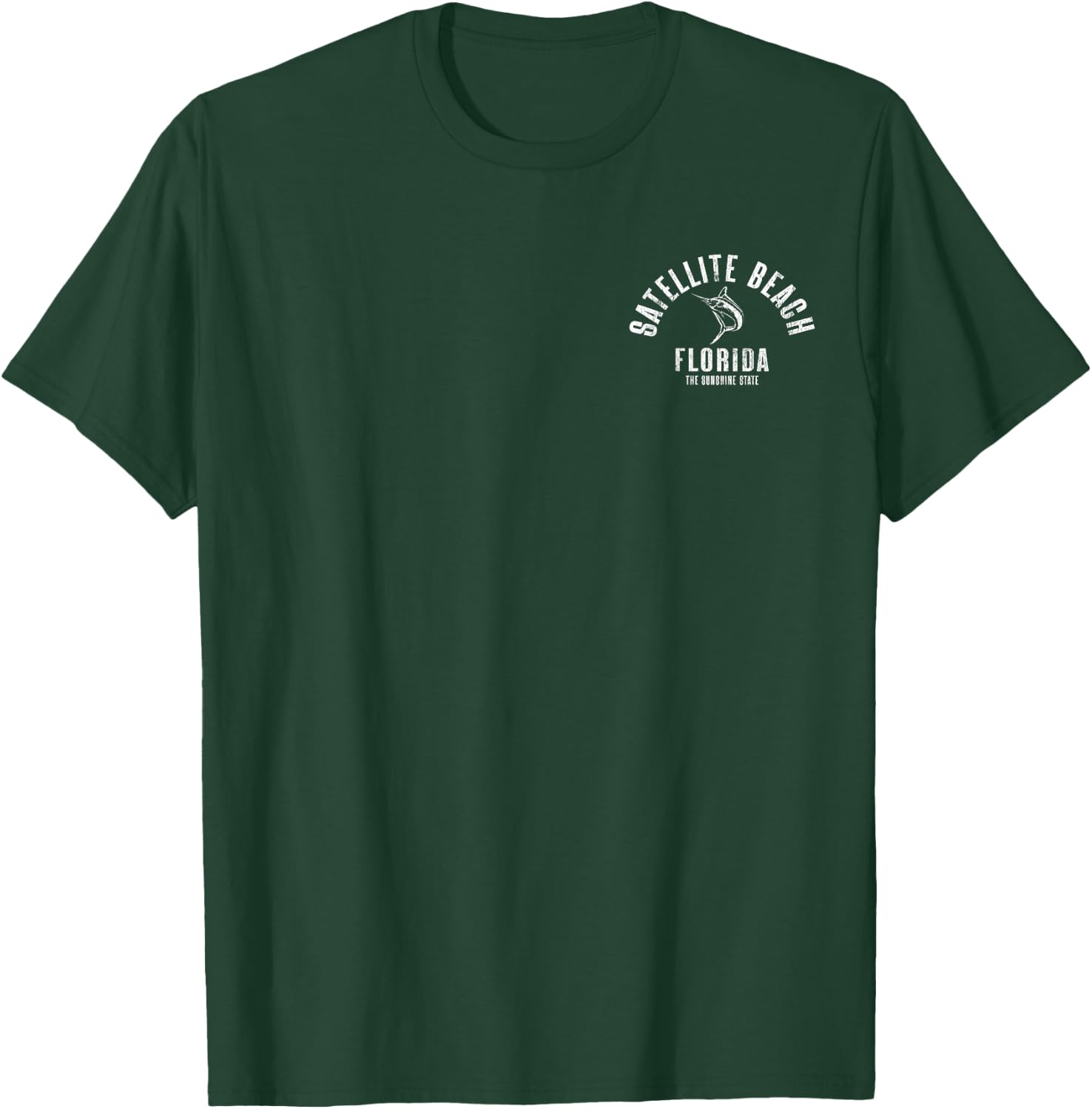Satellite Beach Florida FL Retro Vintage Beach Front & Back T-Shirt - T-Shirt | Forest