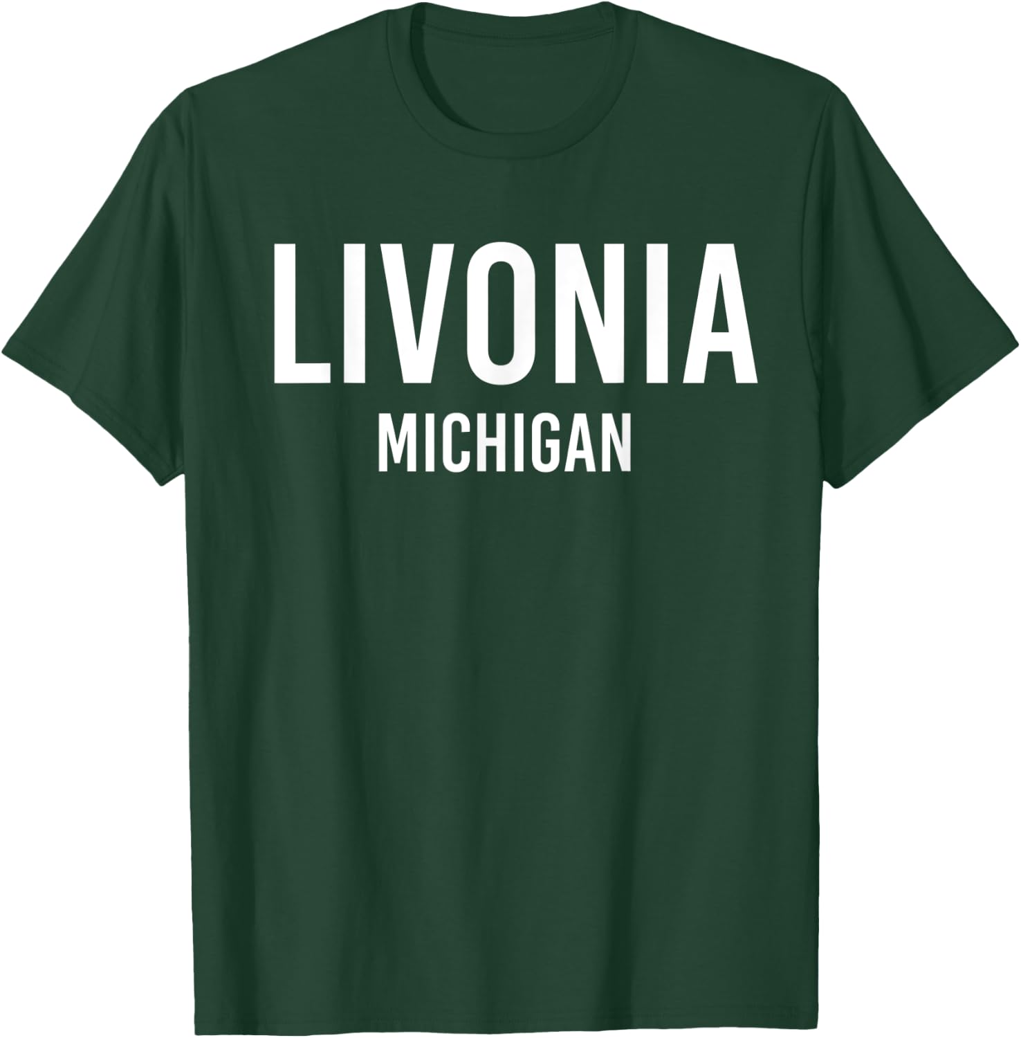 LIVONIA MICHIGAN MI USA Patriotic Vintage Sports Women Kids Men T-Shirt - T-Shirt | Forest