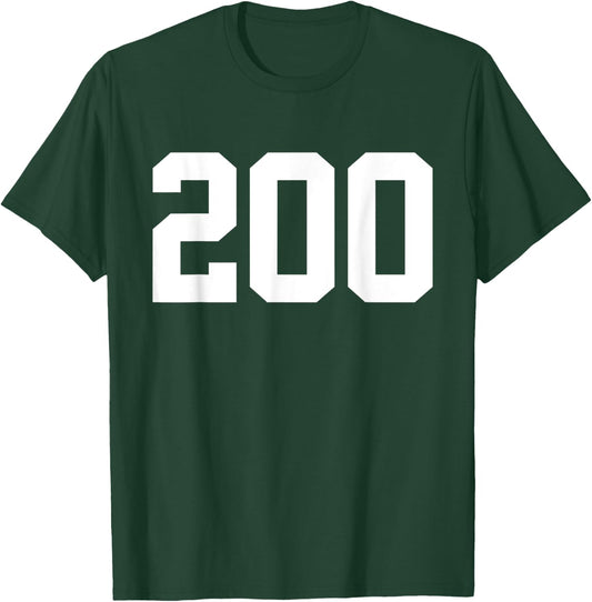 College Football Tryout Number 200 Walk-On Quarterback T-Shirt - T-Shirt | Forest