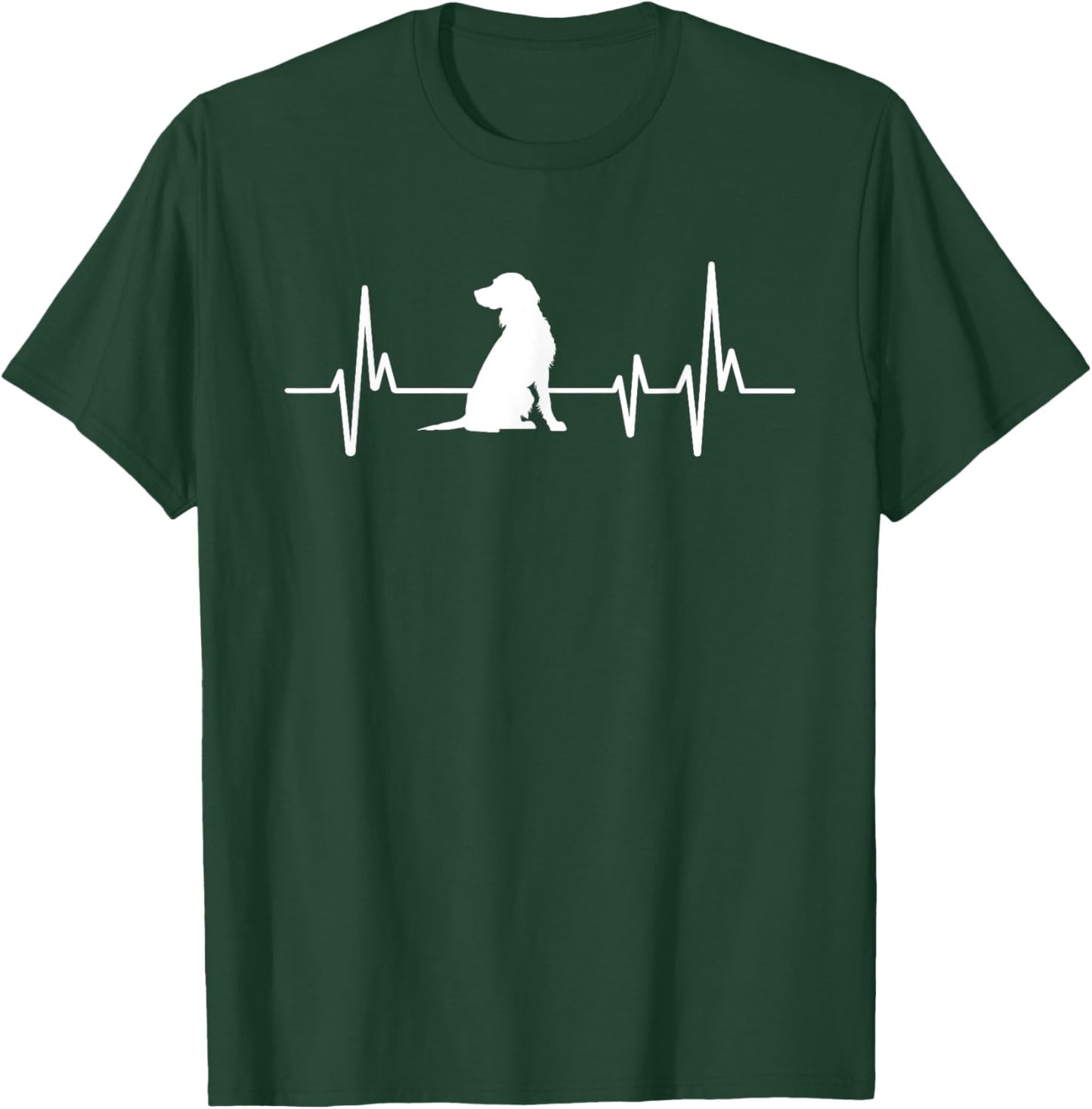 Heartbeat Herzschlag Design Kleiner Münsterländer Hund T-Shirt - T-Shirt | Forest
