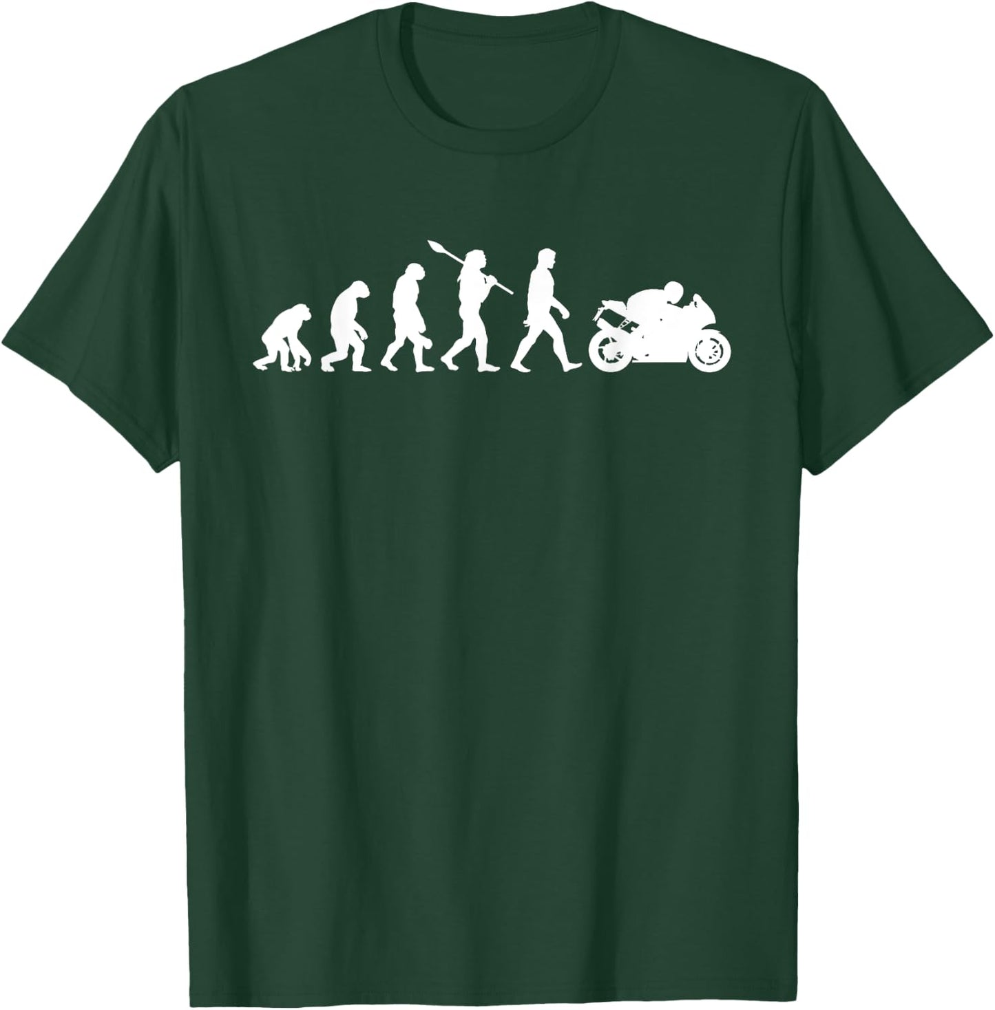 Motorcycle Evolution Cool Design For Motorcyclist And Biker T-Shirt - T-Shirt | Forest