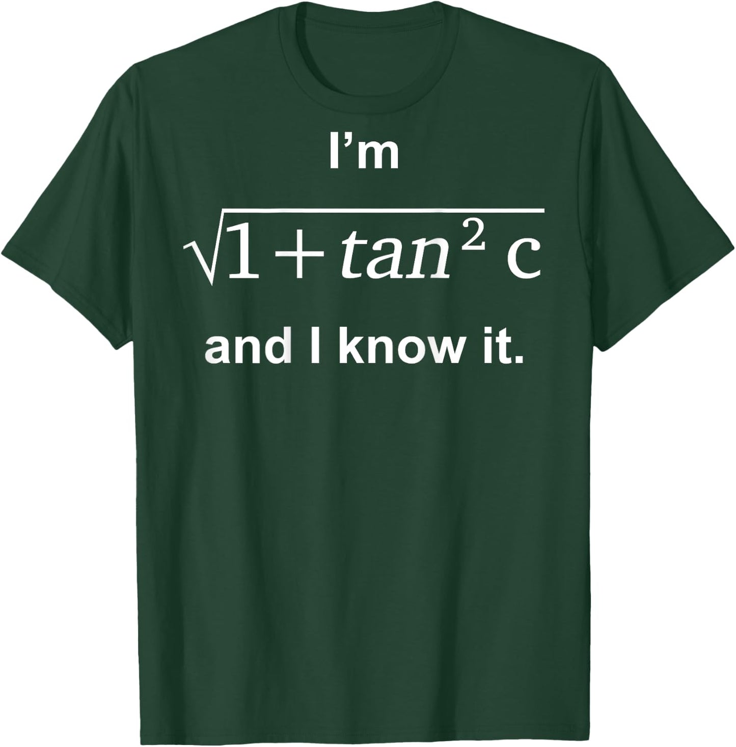 I'm 1 + Tan 2c And I Know It (on back) T-Shirt - T-Shirt | Forest