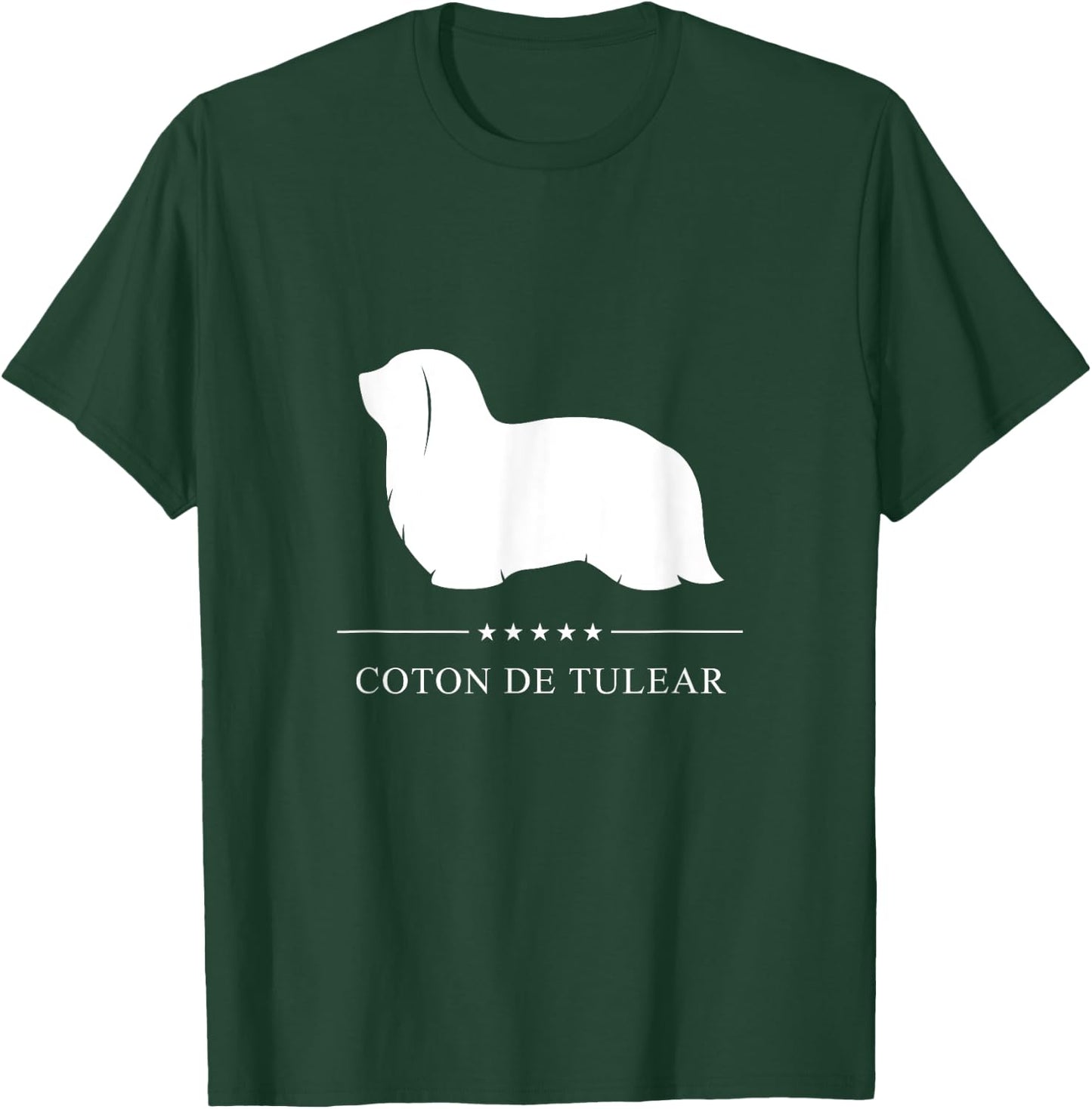 Coton de Tulear Dog White Silhouette Women Girls Kids T-Shirt - T-Shirt | Forest
