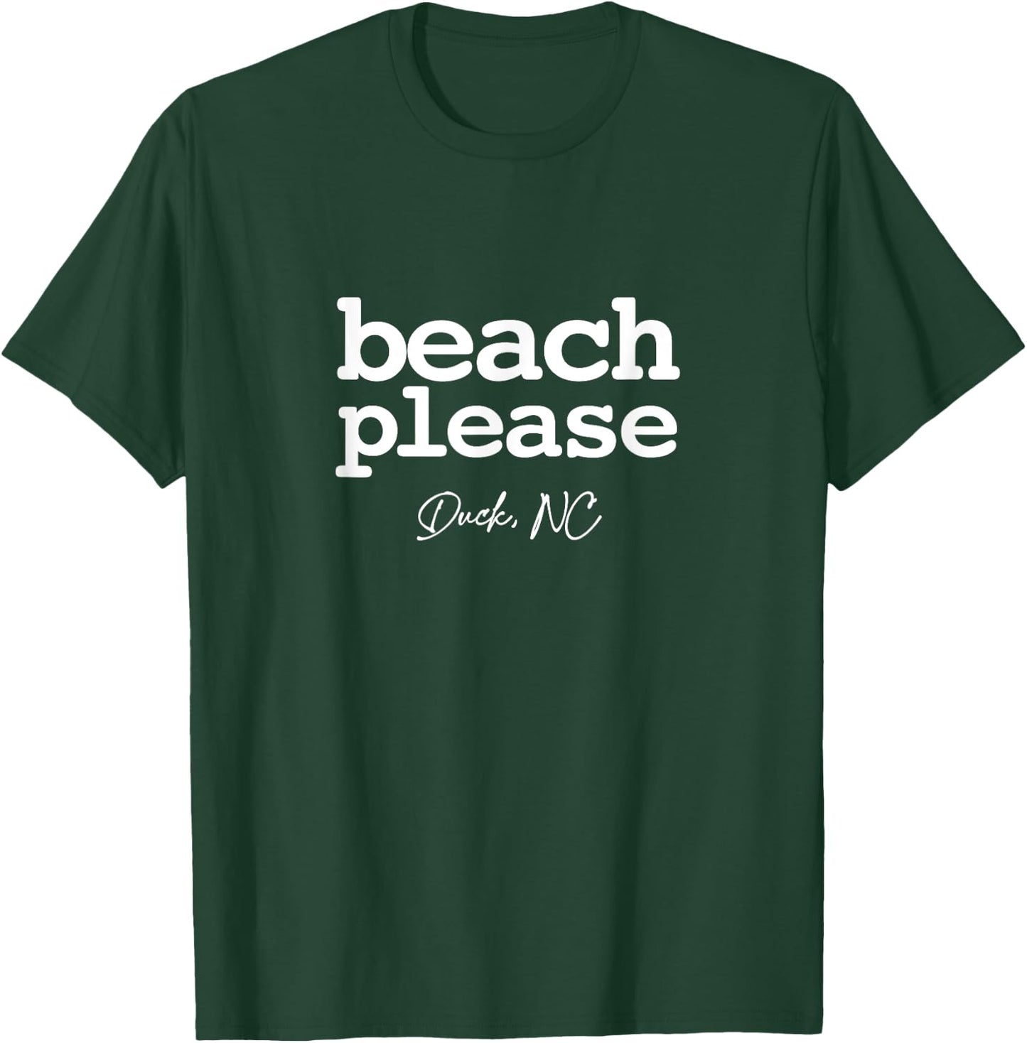 Duck North Carolina NC Beach Please Simple Graphic Women Kids T-Shirt - T-Shirt | Forest