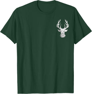 Deer Hunting Season Outdoor Deer Hunter Stag Antlers Hunt T-Shirt - T-Shirt | Forest