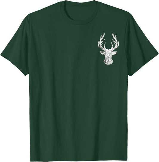 Deer Hunting Season Outdoor Deer Hunter Stag Antlers Hunt T-Shirt - T-Shirt | Forest