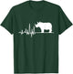 Rhino Conservation Awareness, Rhino Heartbeat Graphic T-Shirt - T-Shirt | Forest