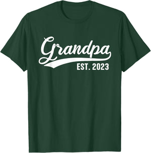 Grandpa 2023 Retro Grandpa Est 2023 T-Shirt - T-Shirt | Forest