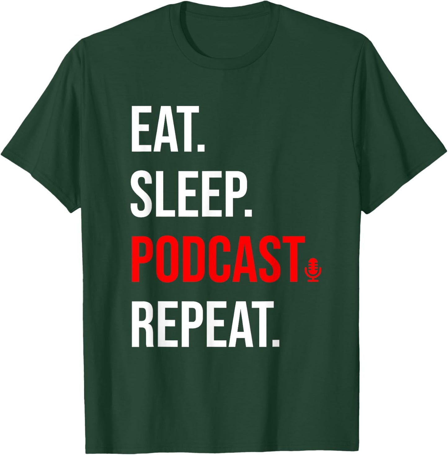 Funny Podcast Design Women Podcasting Disc Jockey T-Shirt - T-Shirt | Forest