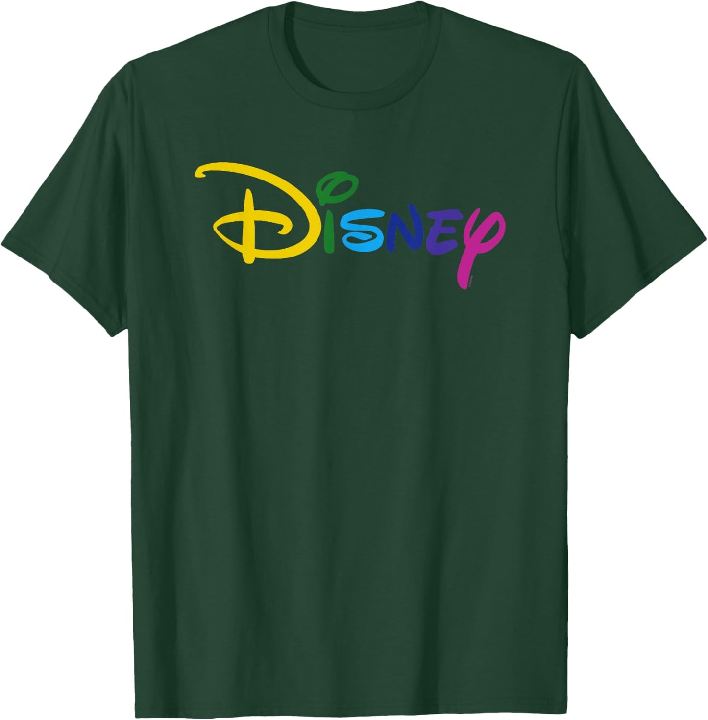 Disney Logo Colour , black T-Shirt - T-Shirt | Forest