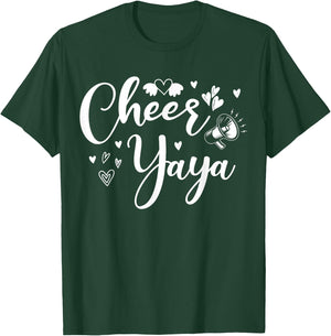Funny Cheer YaYa Cheerleading Cool Mom Grandma Matching T-Shirt - T-Shirt | Forest