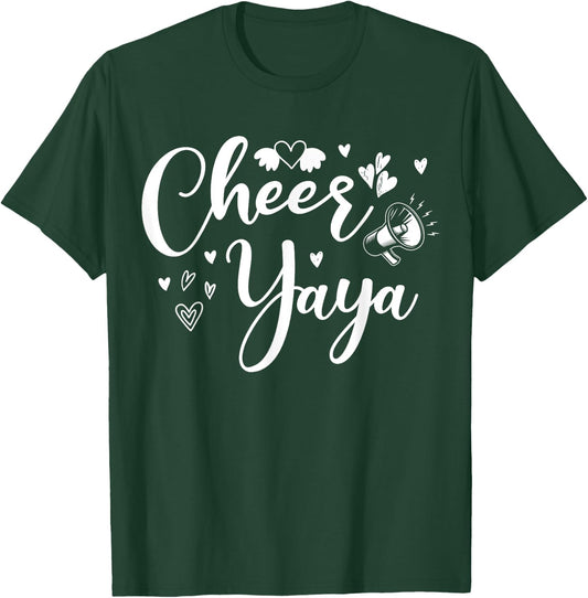 Funny Cheer YaYa Cheerleading Cool Mom Grandma Matching T-Shirt - T-Shirt | Forest