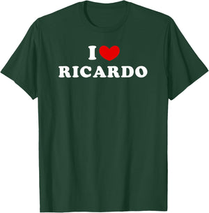 I Love Ricardo, J'Aime Ricardo , Black, S T-Shirt - T-Shirt | Forest