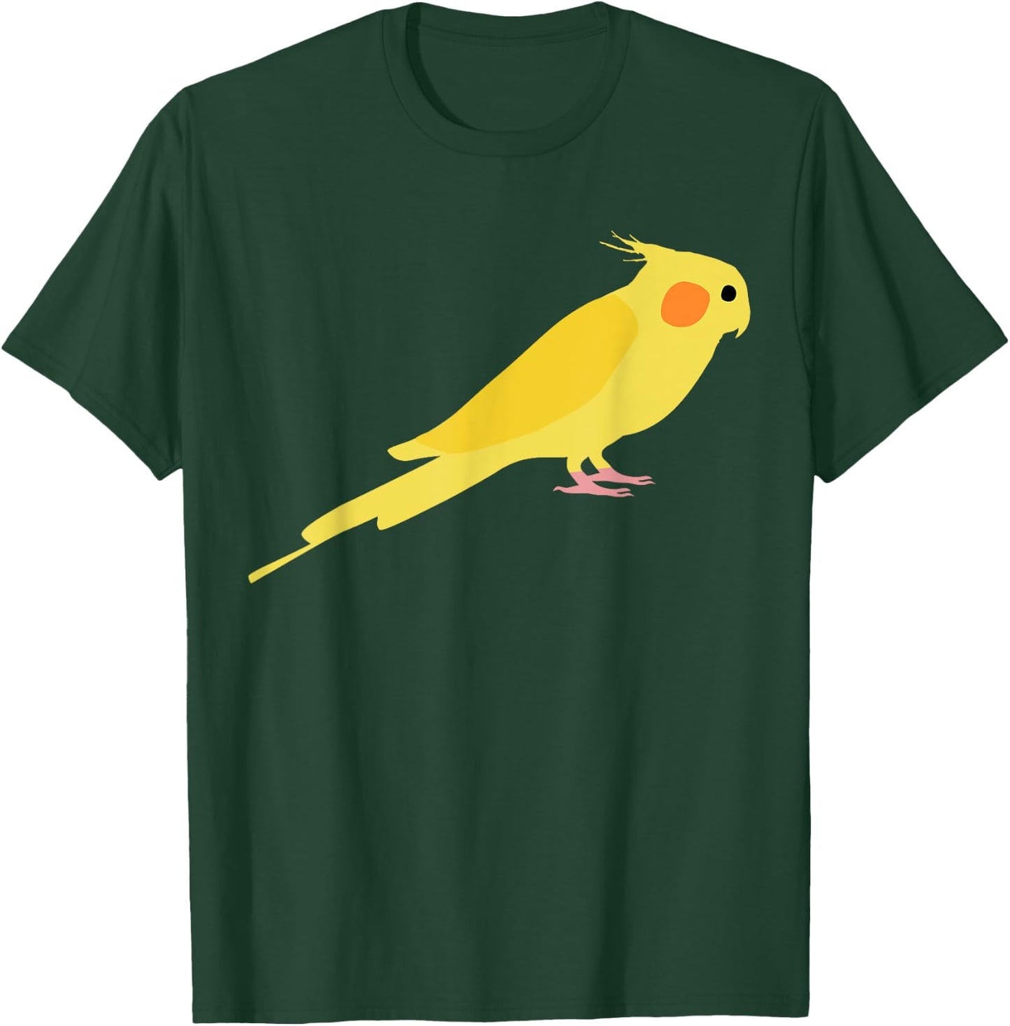 Cute Yellow Cockatiel Tropical Bird T-Shirt - T-Shirt | Forest